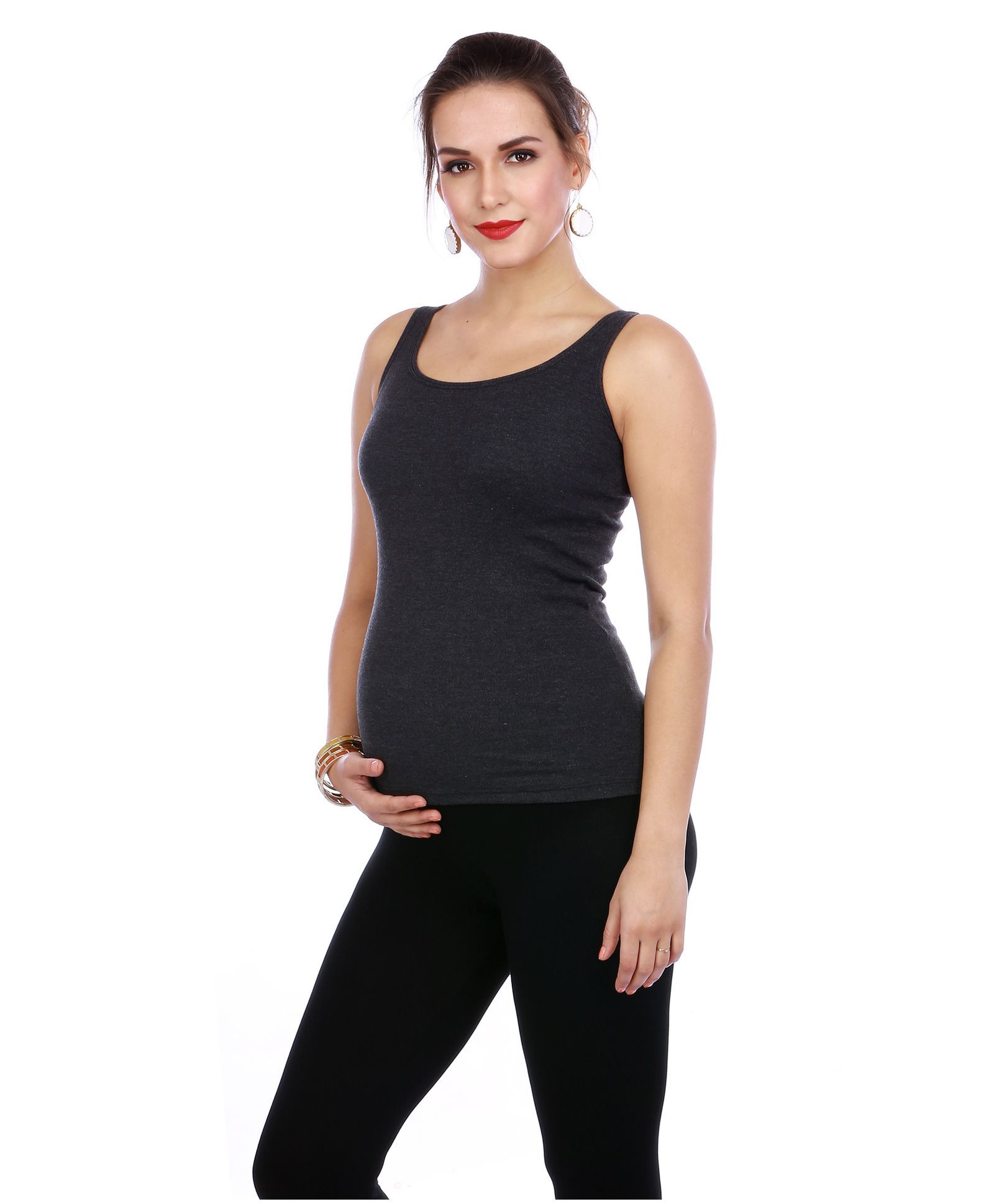 The Mommy Collective Sleeveless Camisole - Dark Grey