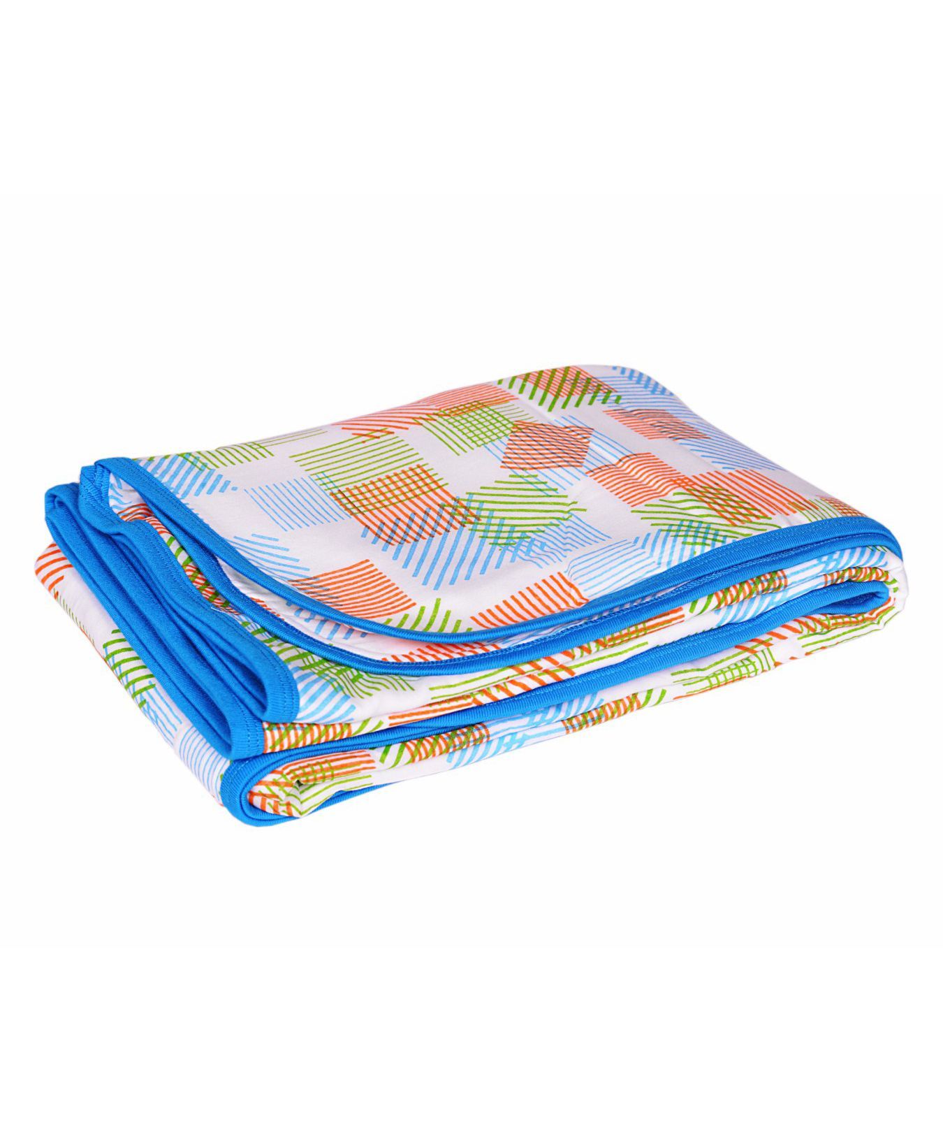Wonder Wee Cotton Muslin Blanket Box Print - Blue