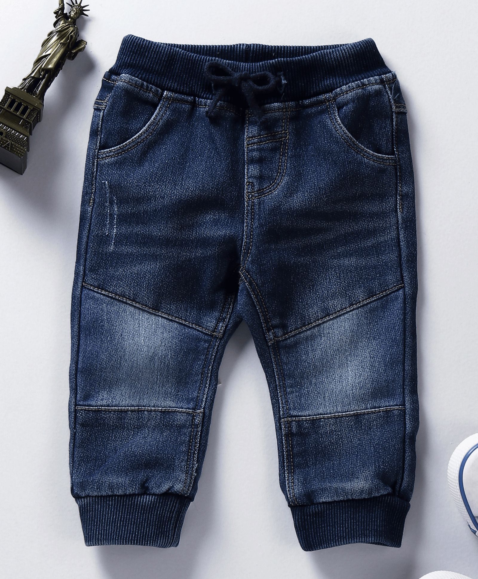 Spring Bunny Stone Washed Jeans - Navy