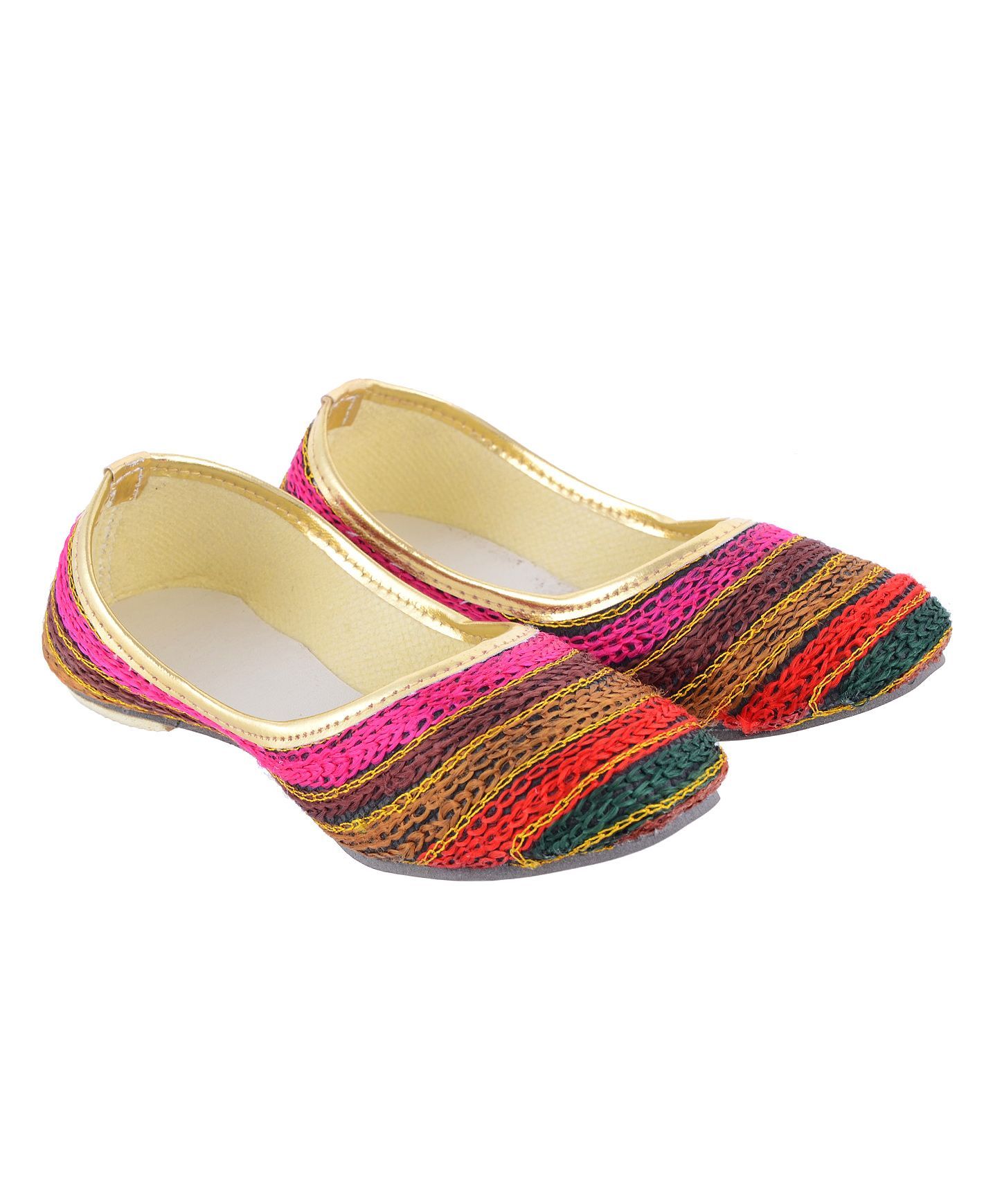 Little Palz Striped Mojris - Multicolour