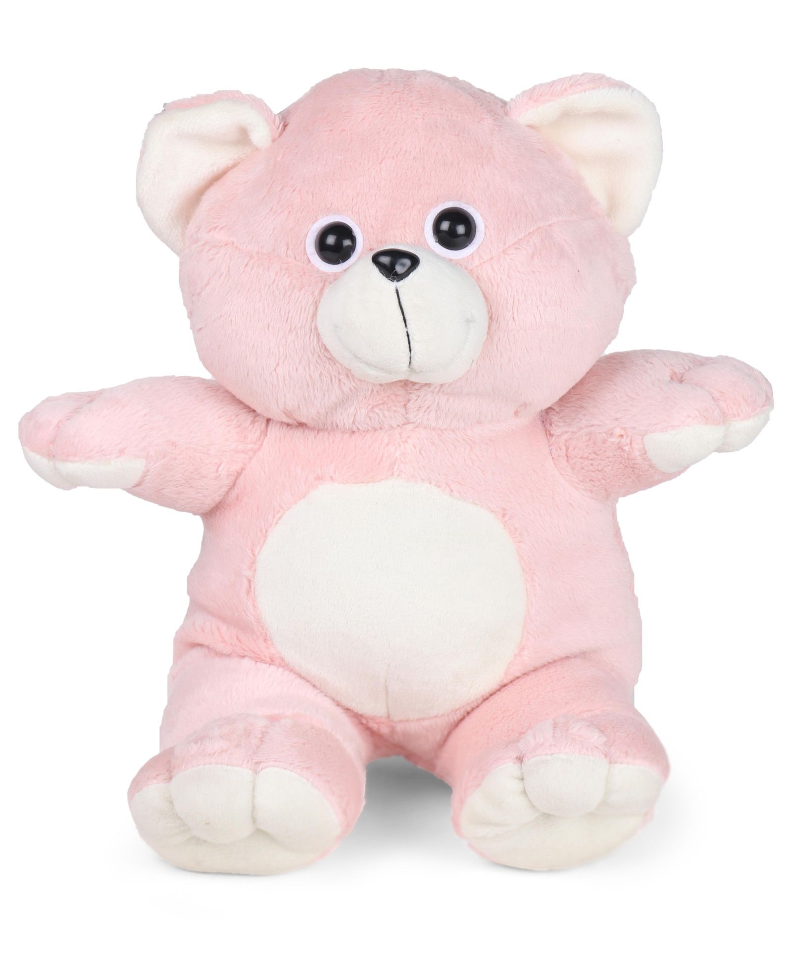 Play Toons Teddy Bear Soft Toy Light Pink & Cream - Height 40 cm