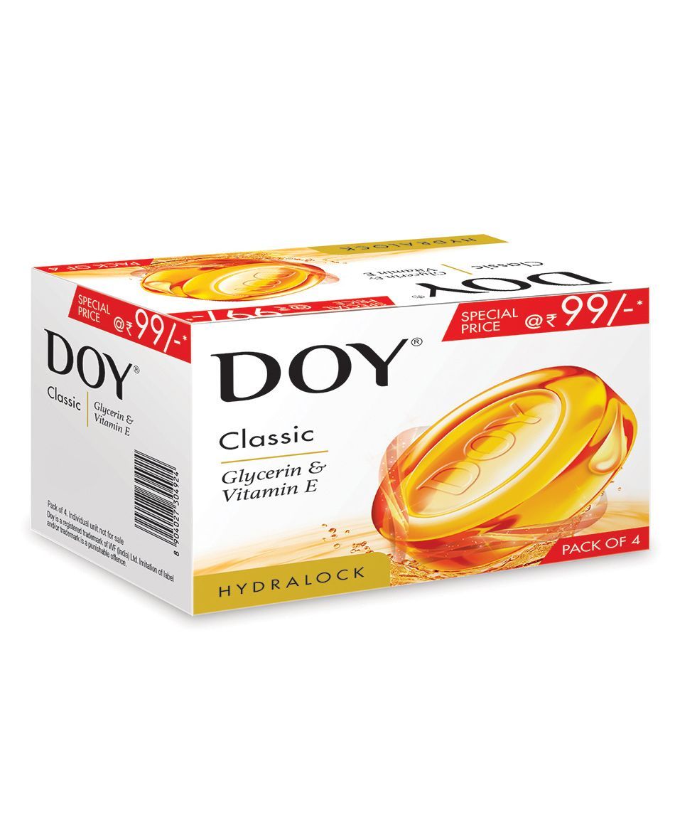Doy Classic Glycerin & Vitamin E Soap Bar Pack Of 4