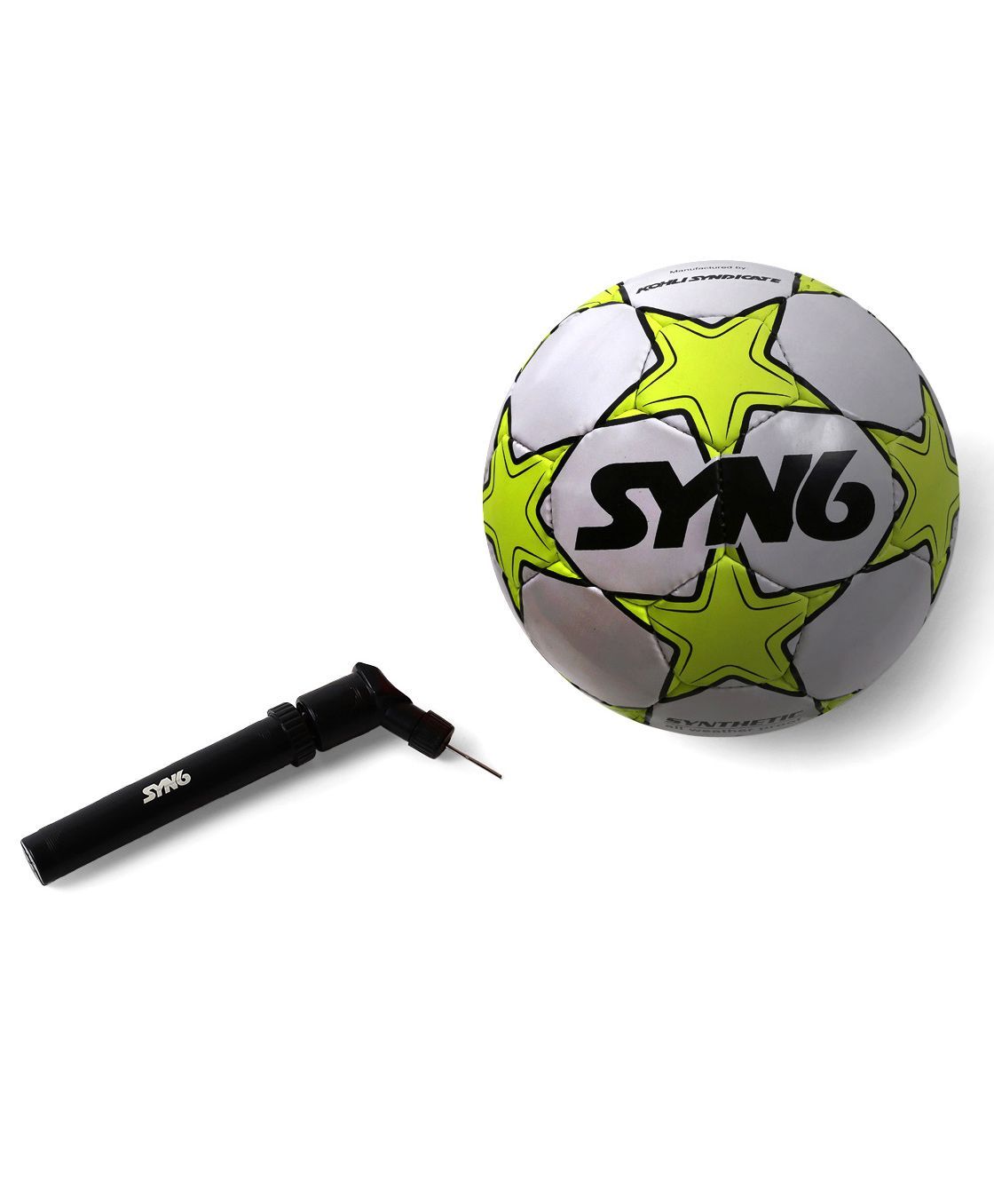 SYN6 Star Print  Rubber Foot Ball With Air Pump