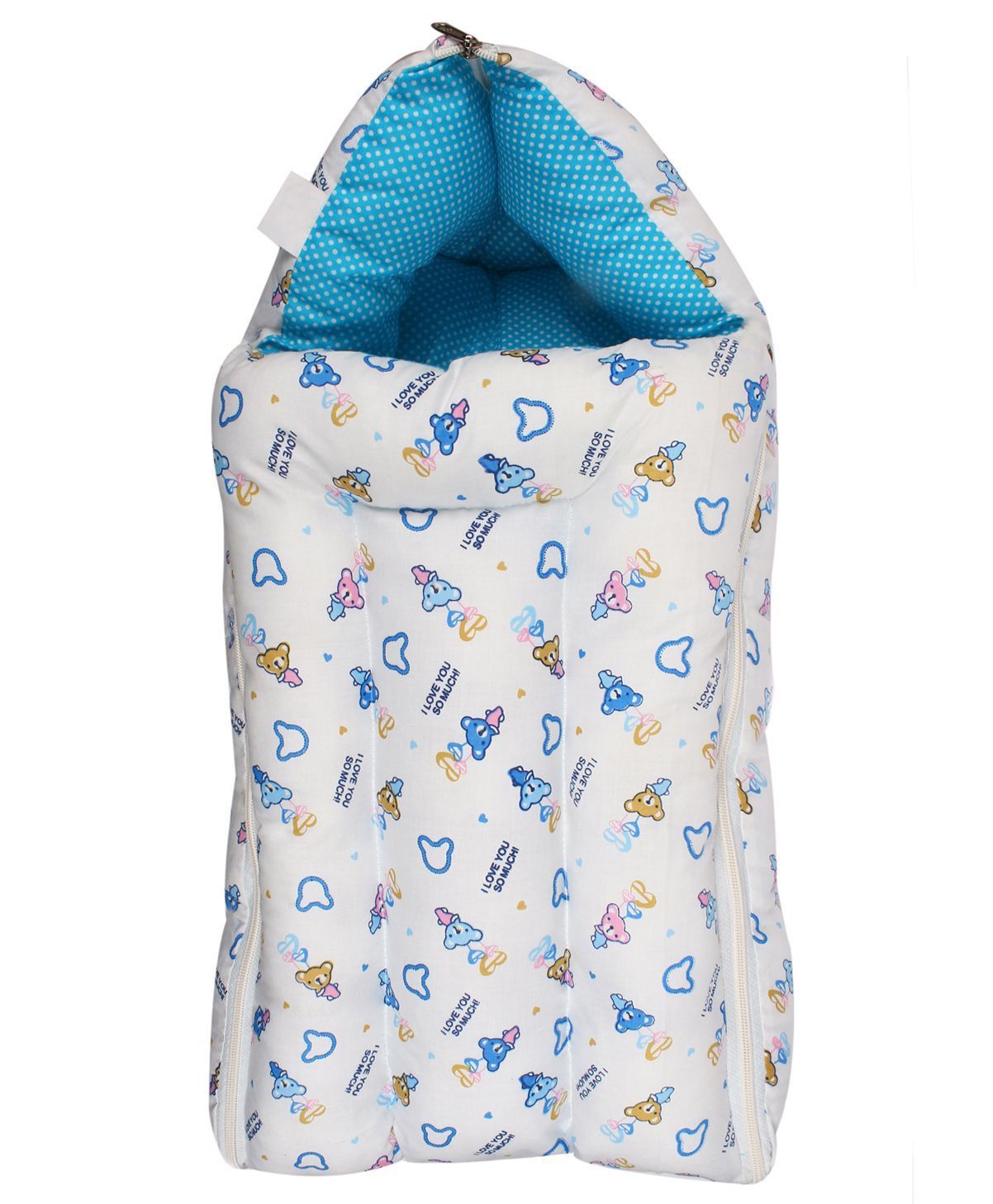 Little Hug Sleeping Bag Bear & Heart Print
