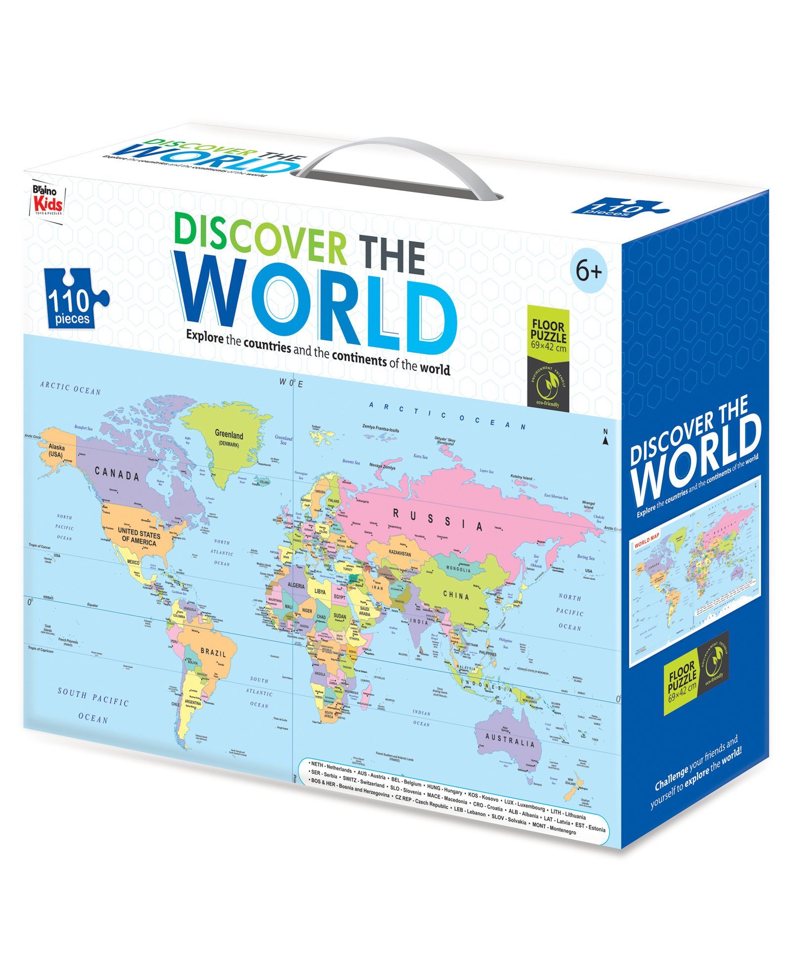Braino Kids Map Floor Puzzle