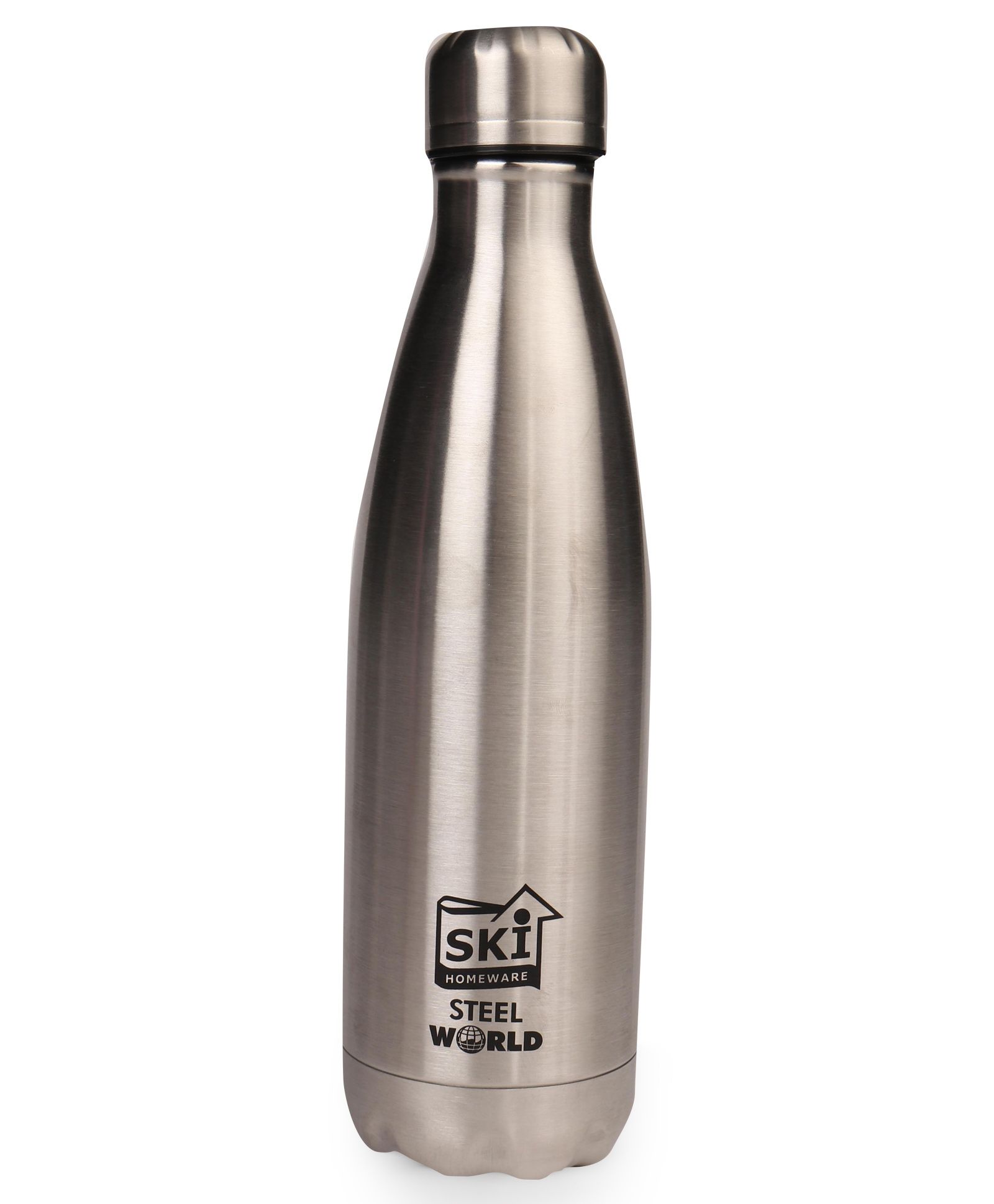 SKI Plastoware Vacuum Insulated Bottle Silver