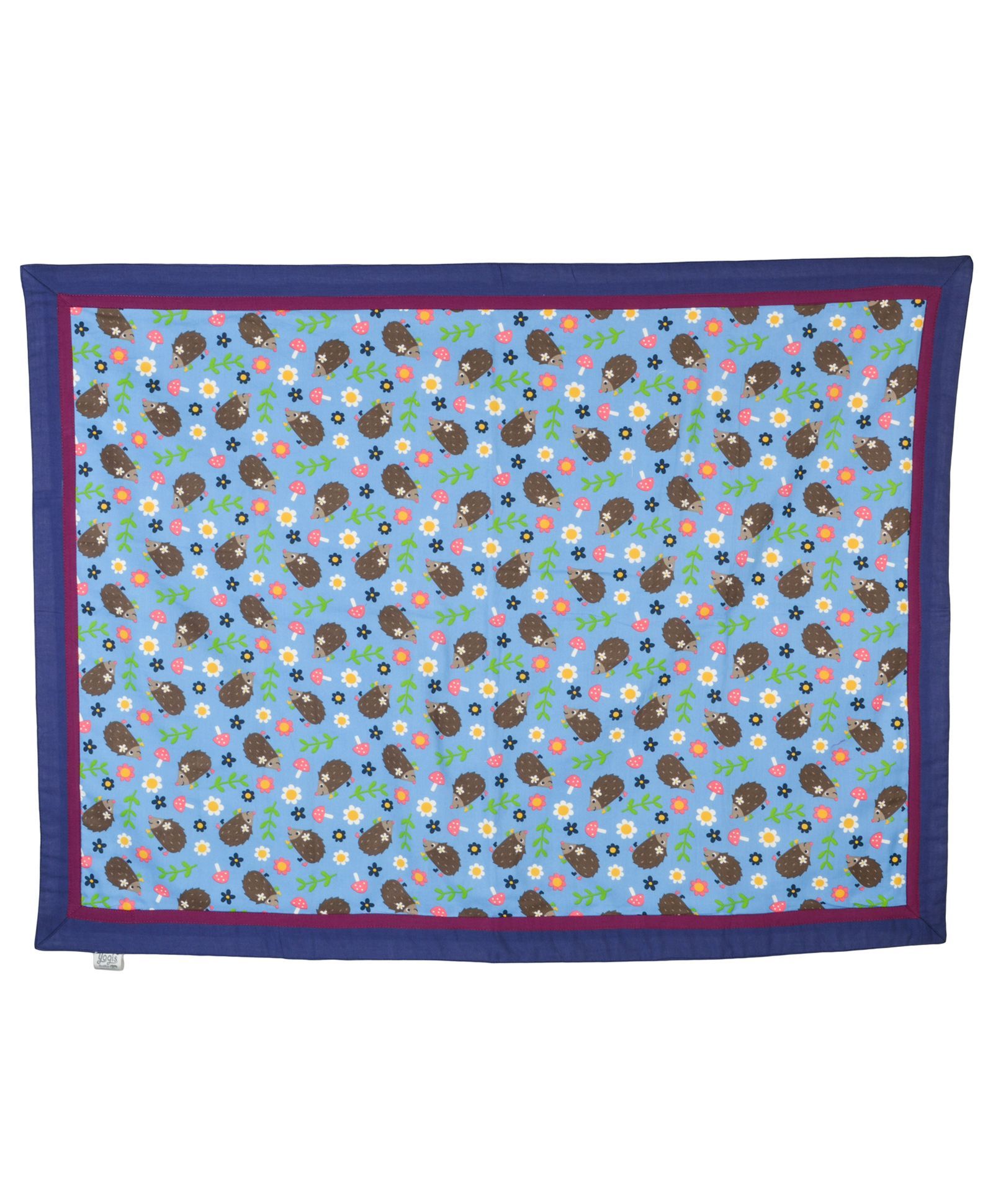 Yogis Organic Cotton Baby Quilt Animal Print - Blue