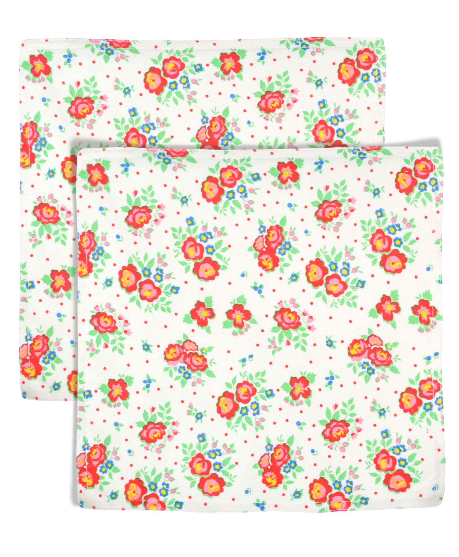 Yogis Baby Organic Face Napkins Floral Print Pack of 2