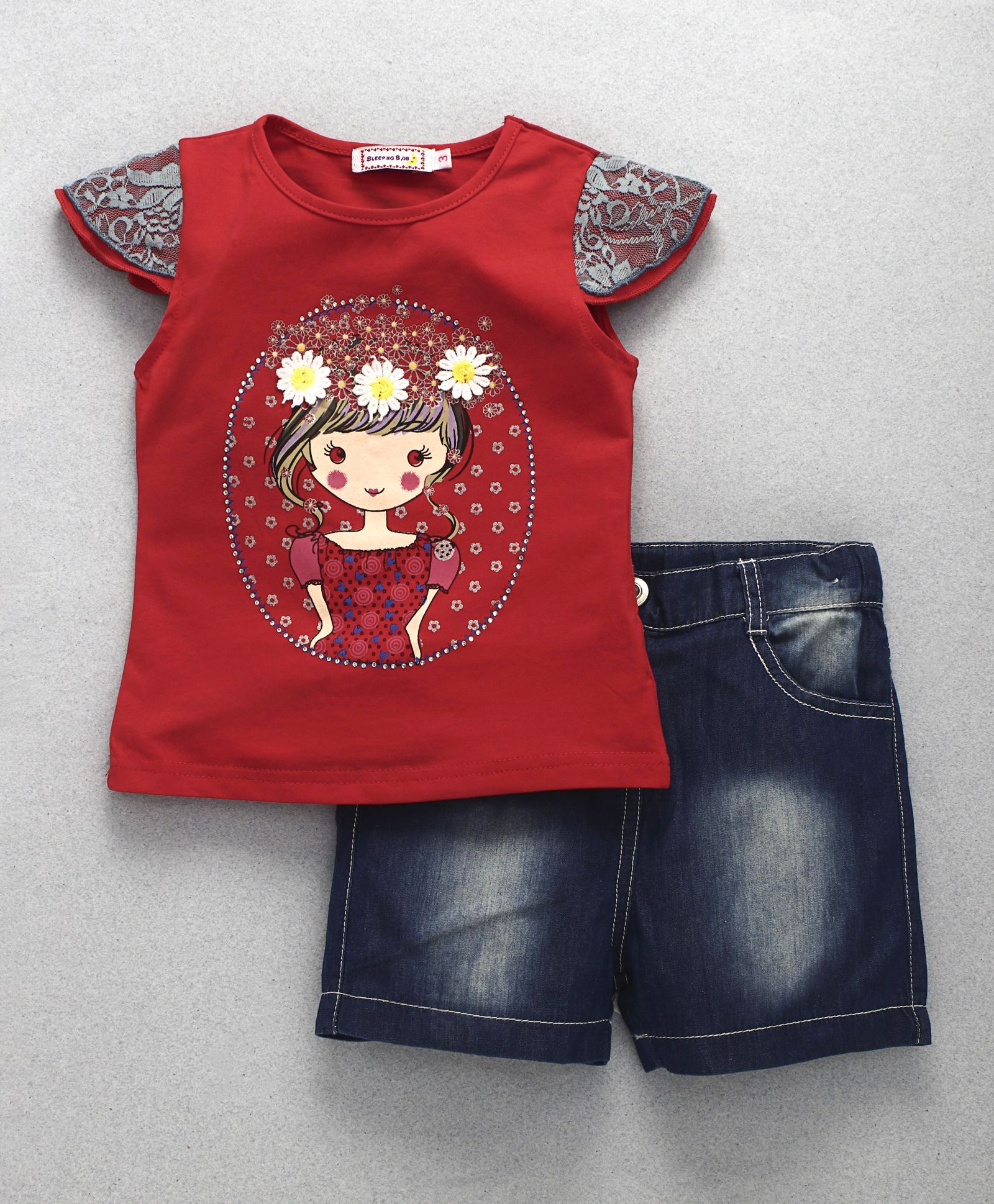 Domeiland Girl Print Tee & Pant Set