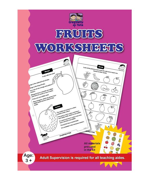 Creativity 4 Tots Fruit Worksheets