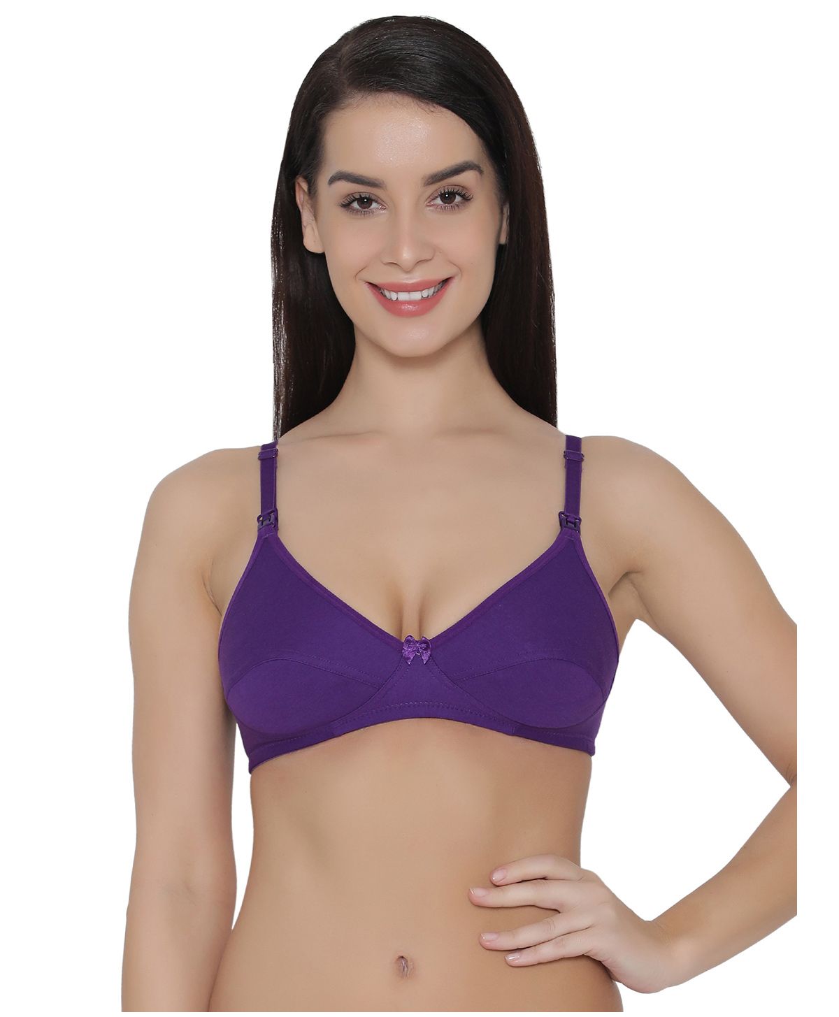 Buy Clovia Cotton Non Padded Non Wired Maternity Bra - Purple Online at  desertcartOMAN