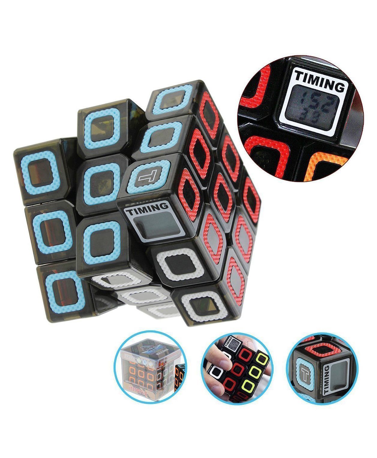 VibgyorVibes Timer Magic Rubik Cube Puzzle Toy - Multi Colour