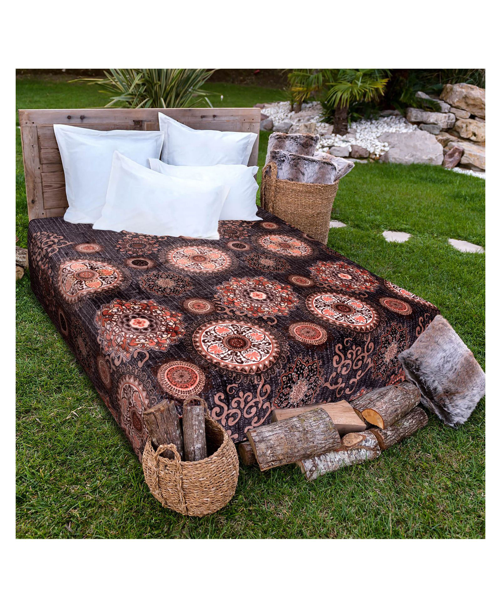 A Homes Grace Single Bed Flannel Blanket
