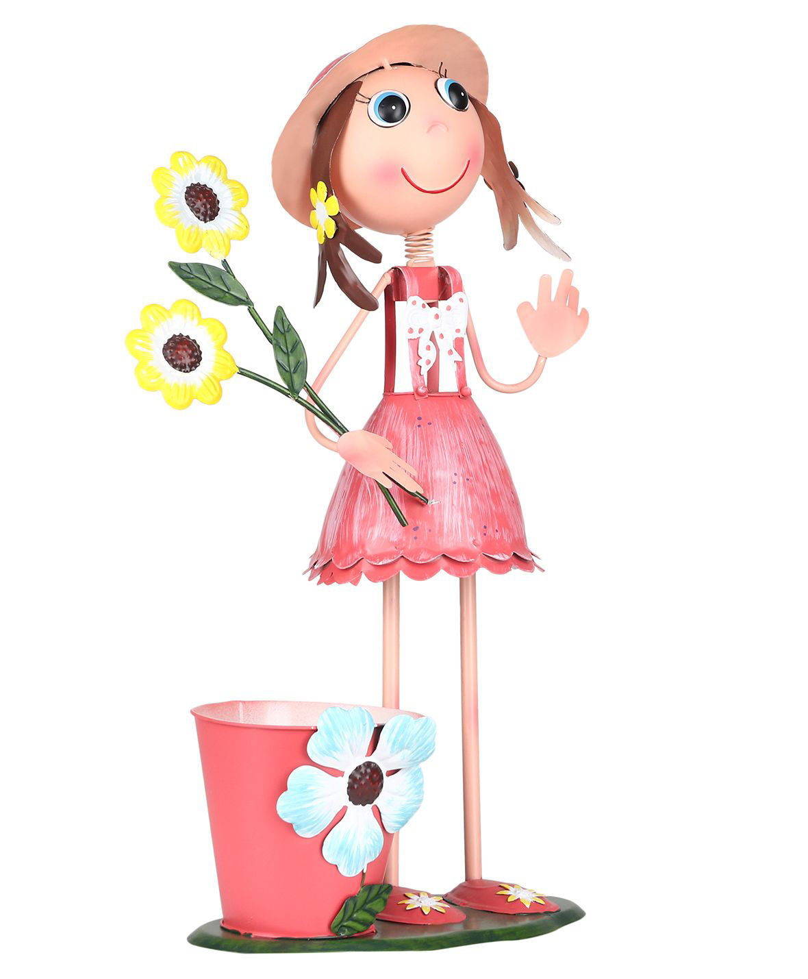 Wonderland Garden Welcome Girl Room Decor Planter - Multicolour
