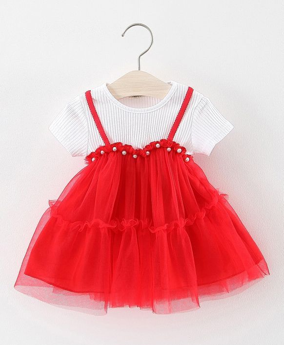 Superfie Dress With Net Frill