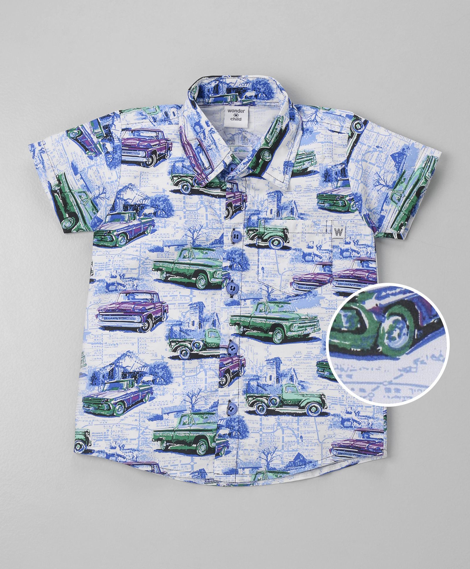 Wonderchild Cars Printed Shirt - White