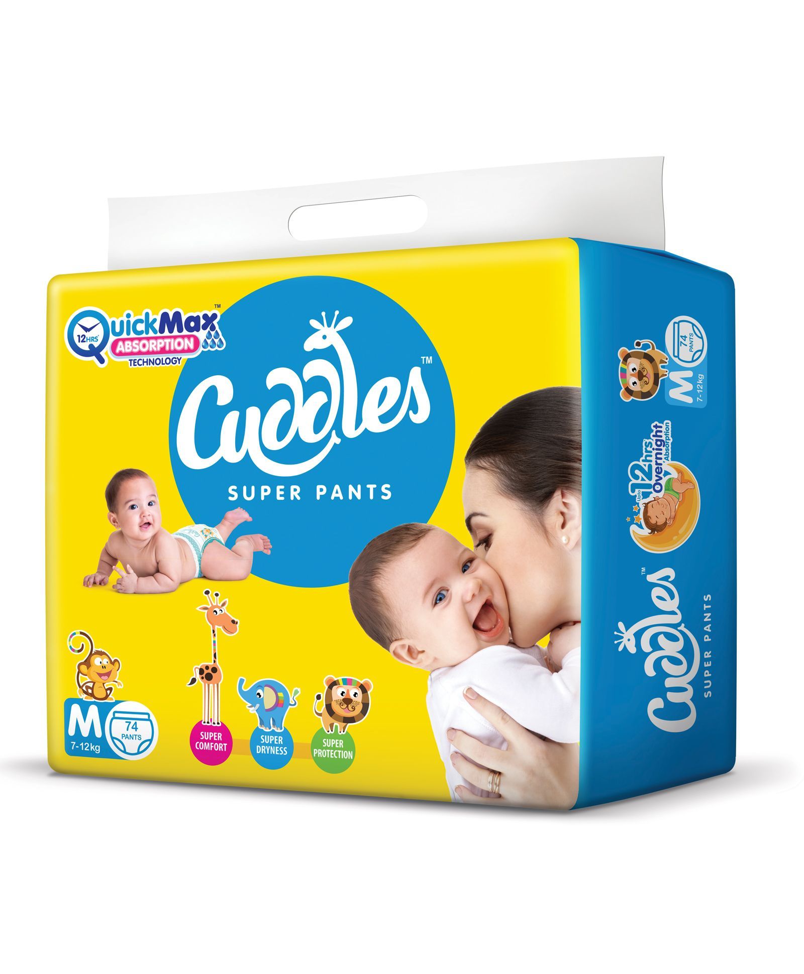 Cuddles Pant Style Diapers Medium - 74 Pieces