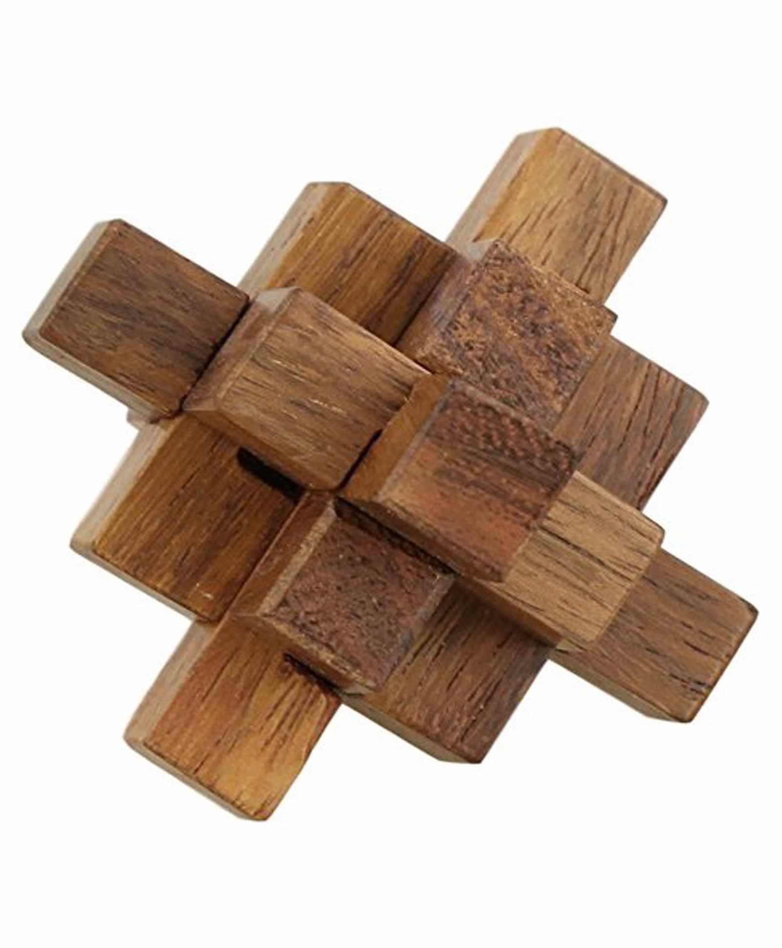 Desi Karigar Handmade Wooden Crystal Puzzle - Brown