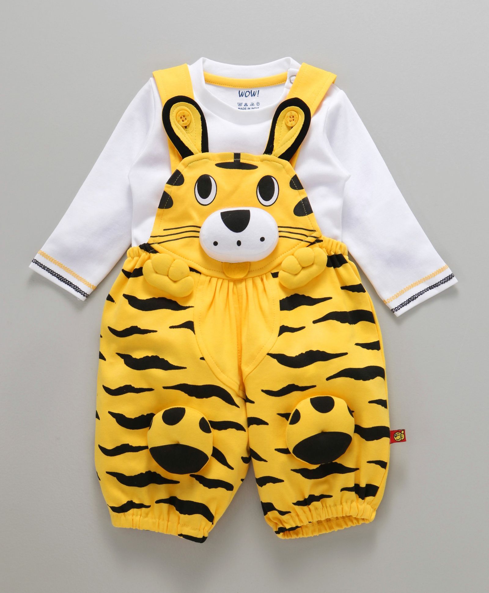 yellow dungaree dress