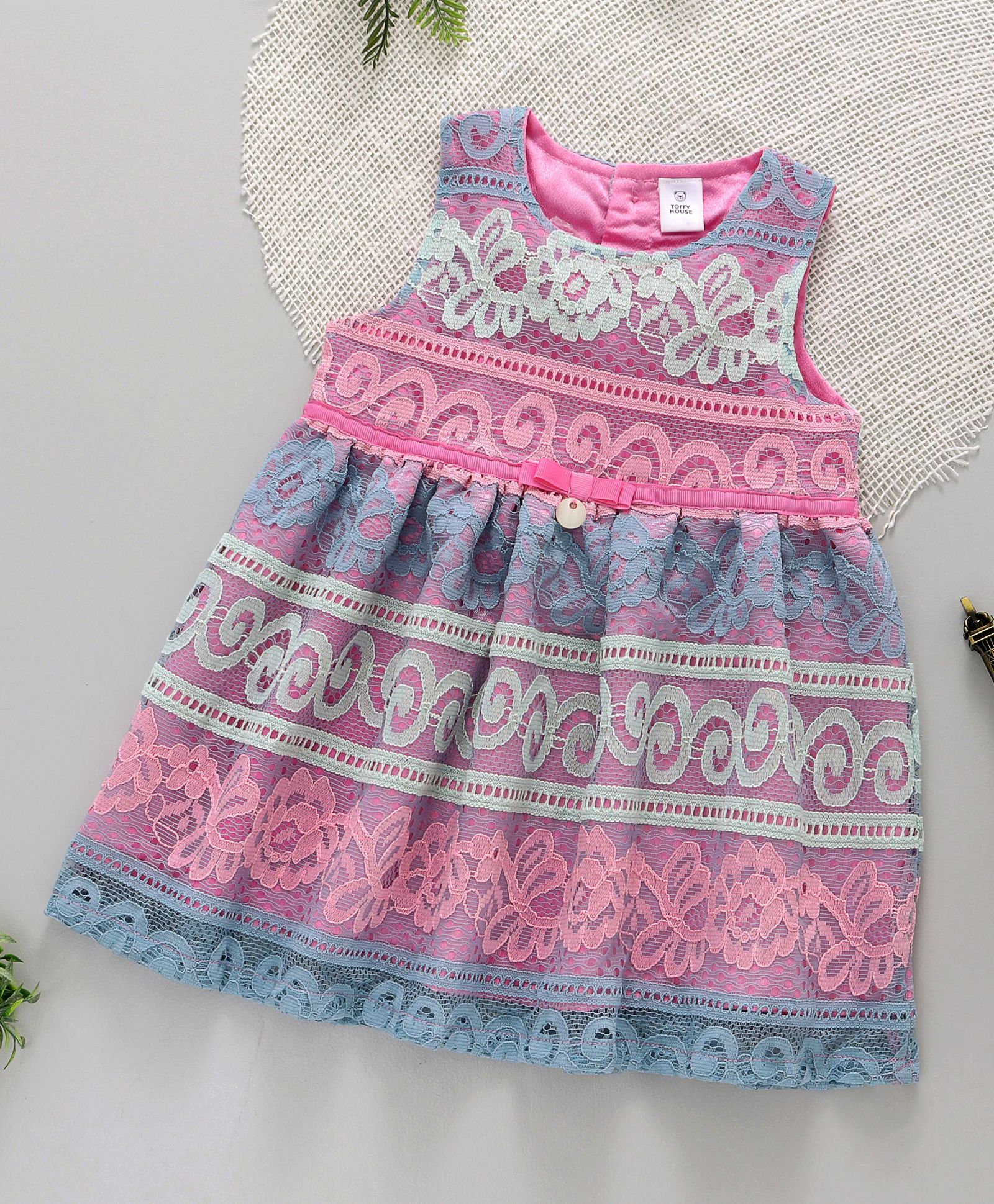 pink blue frock