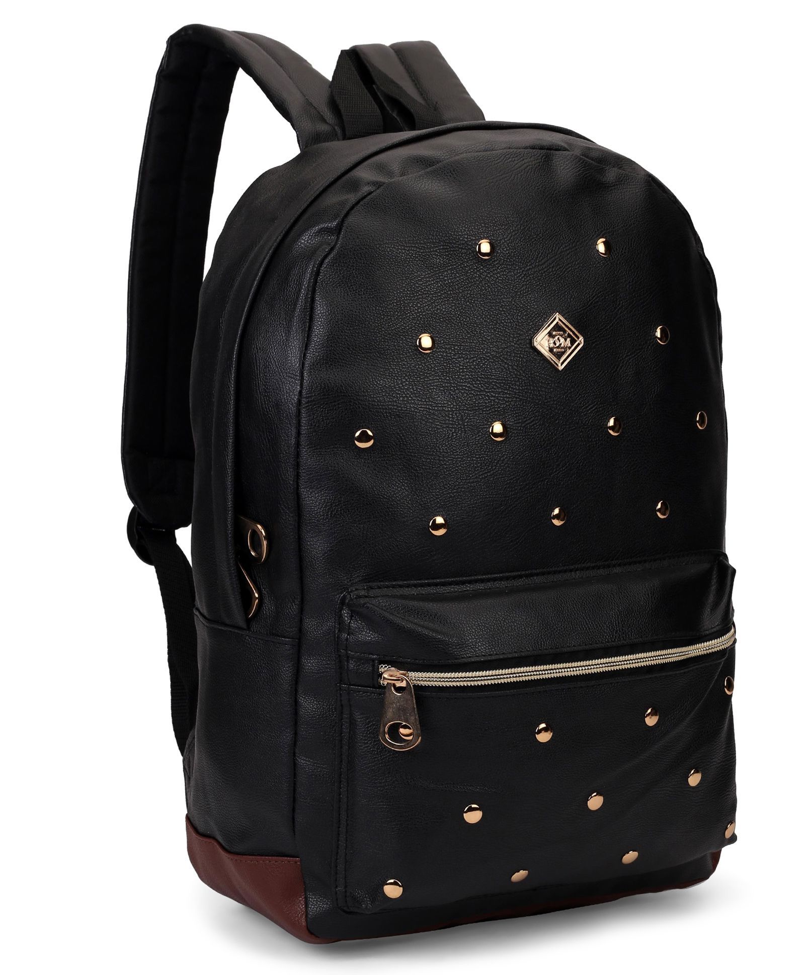 Hoom Embellished School Bag Black - 17 inches