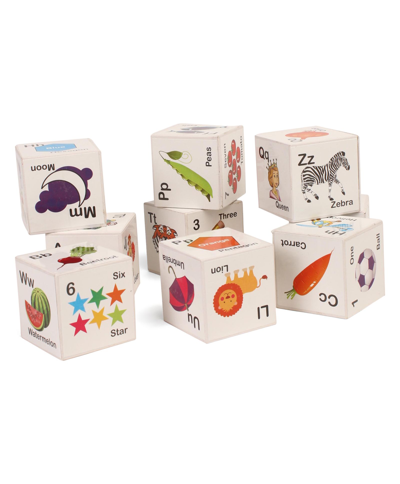 Toyzee Nursery Educational Cubes White