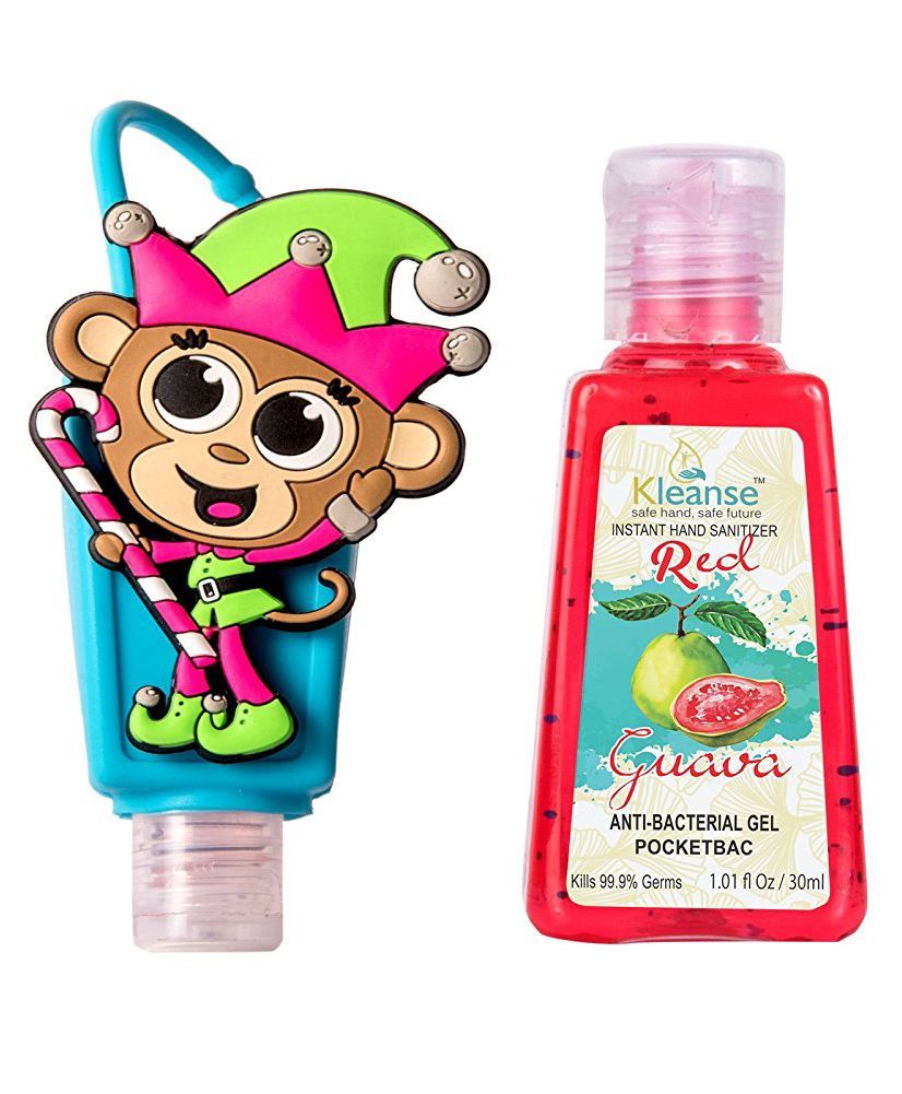 Kleanse's Anti Bacterial Guaava Hand Sanitizer With Monkey Shape Holder