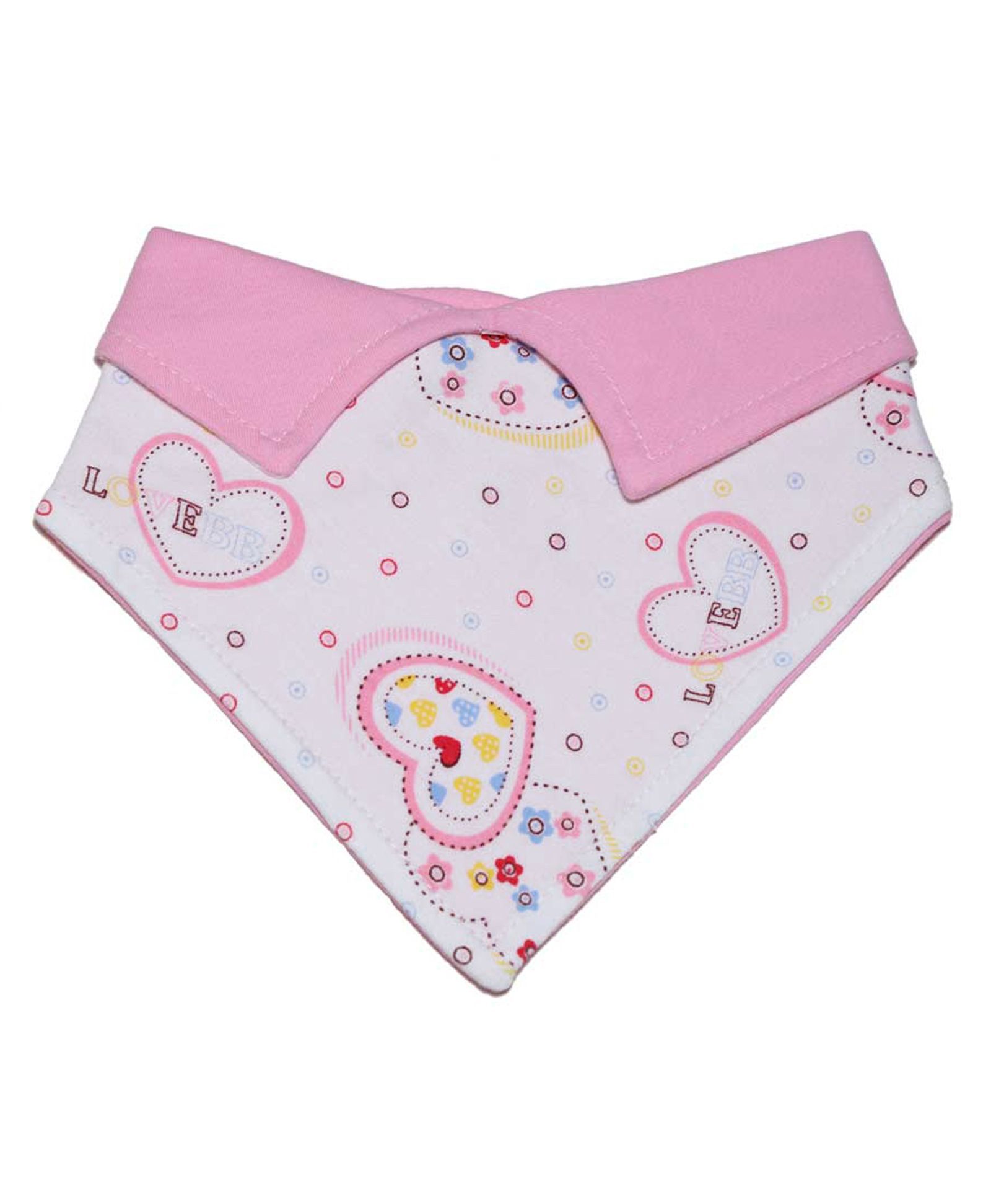 Little Hip Boutique Reversible Hearts Collar Bib