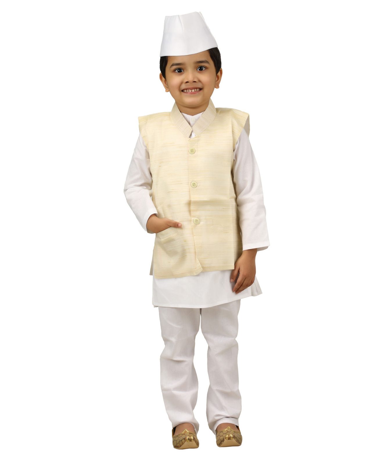 Cotton White Kids Nehru Dress, For School Function at Rs 350 in New Delhi
