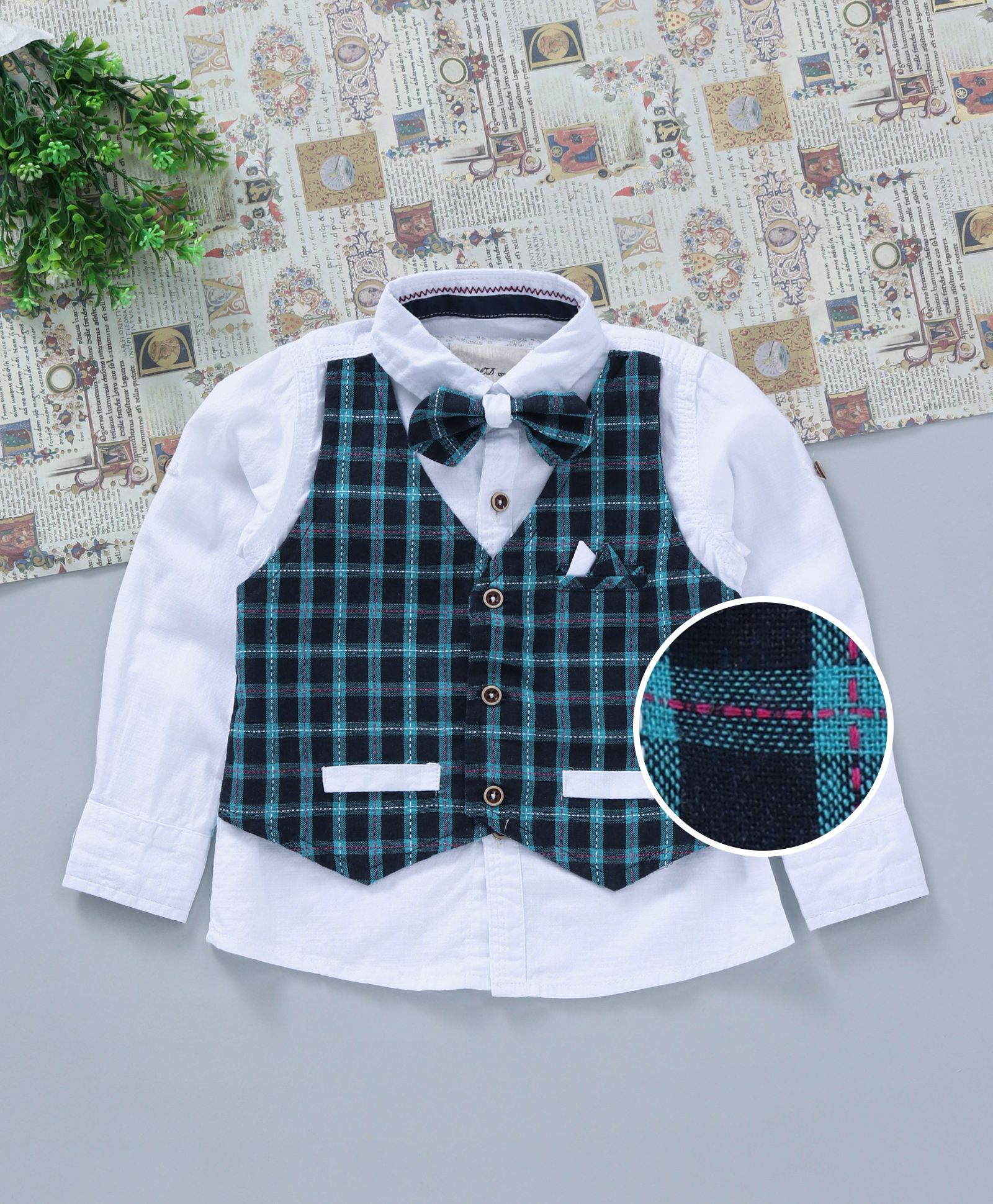 OB Baoney Checks Printed Shirt - Green