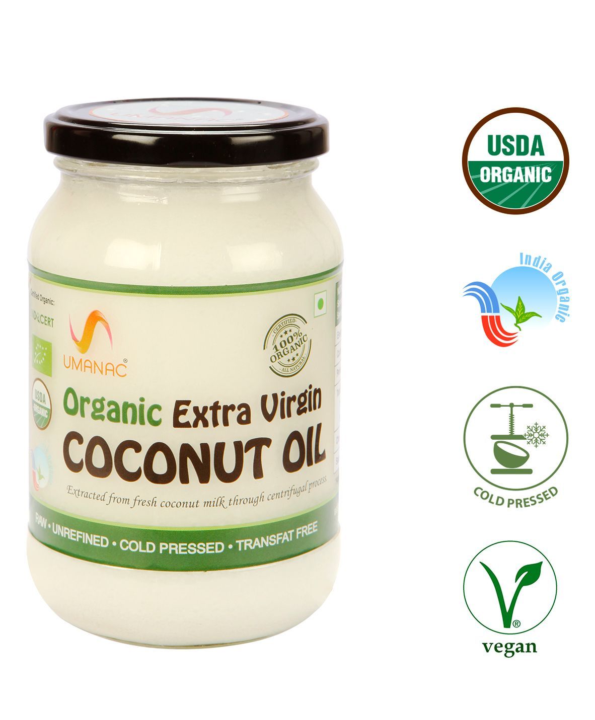Umanac Organic Raw Extra Virgin Coconut Oil