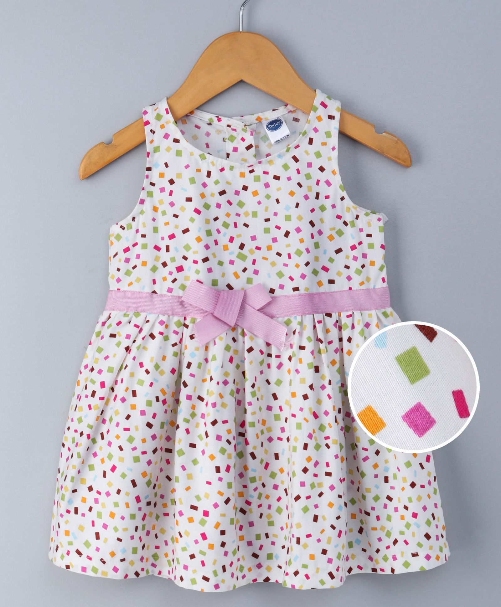 white printed frock