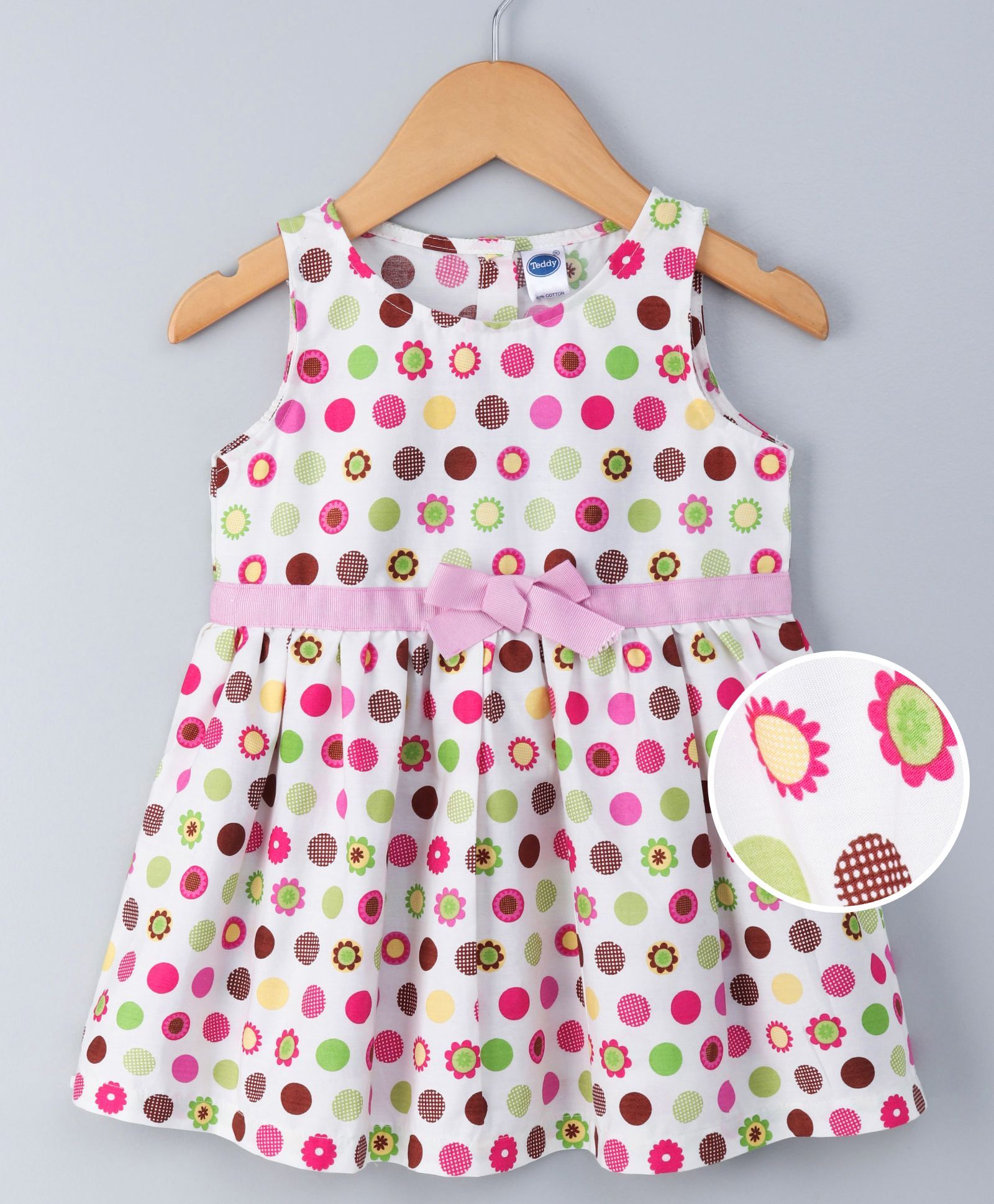white printed frock