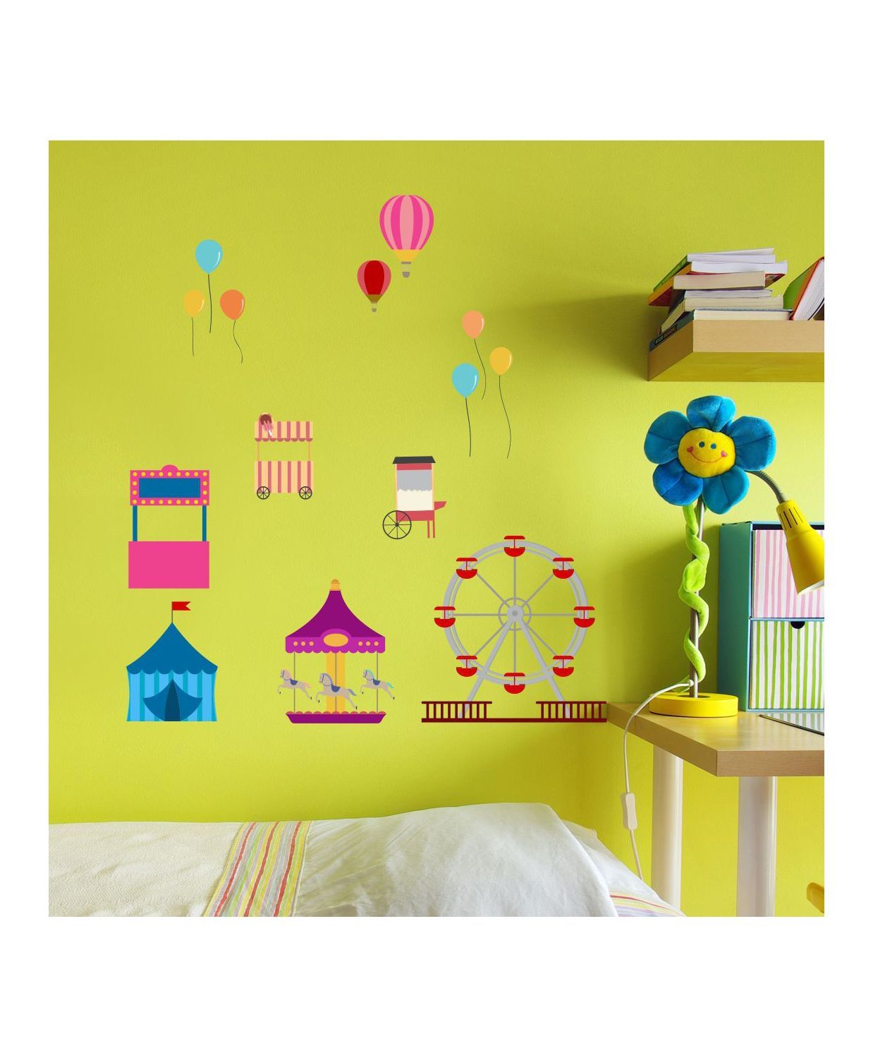 Chipakk Circus Theme Wall Stickers - Multi Color