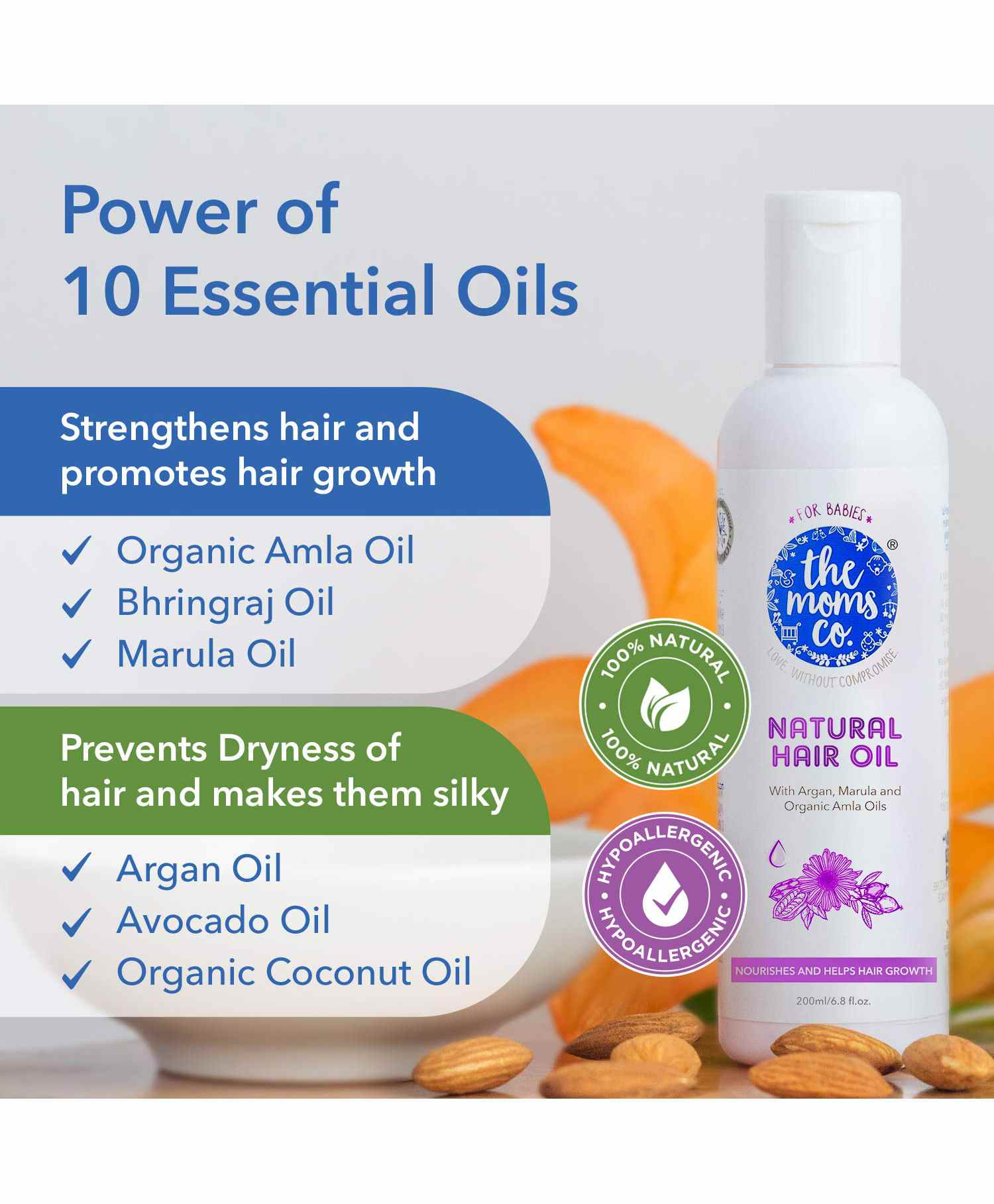 The Moms Co Natural Shampoo And Natural Hair Oil Buy Online In