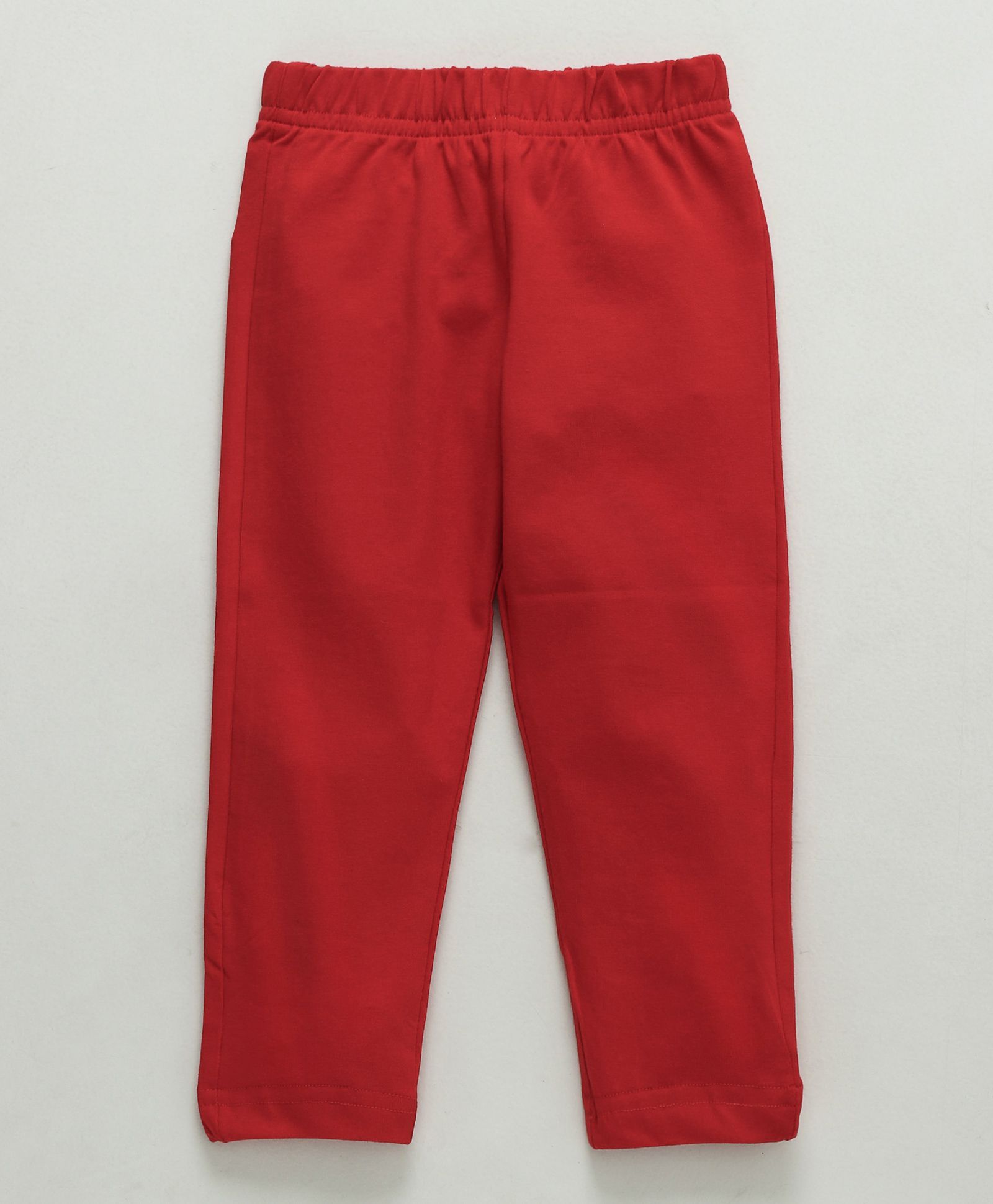 Oxcgen Solid Colour Full Length Leggings - Red