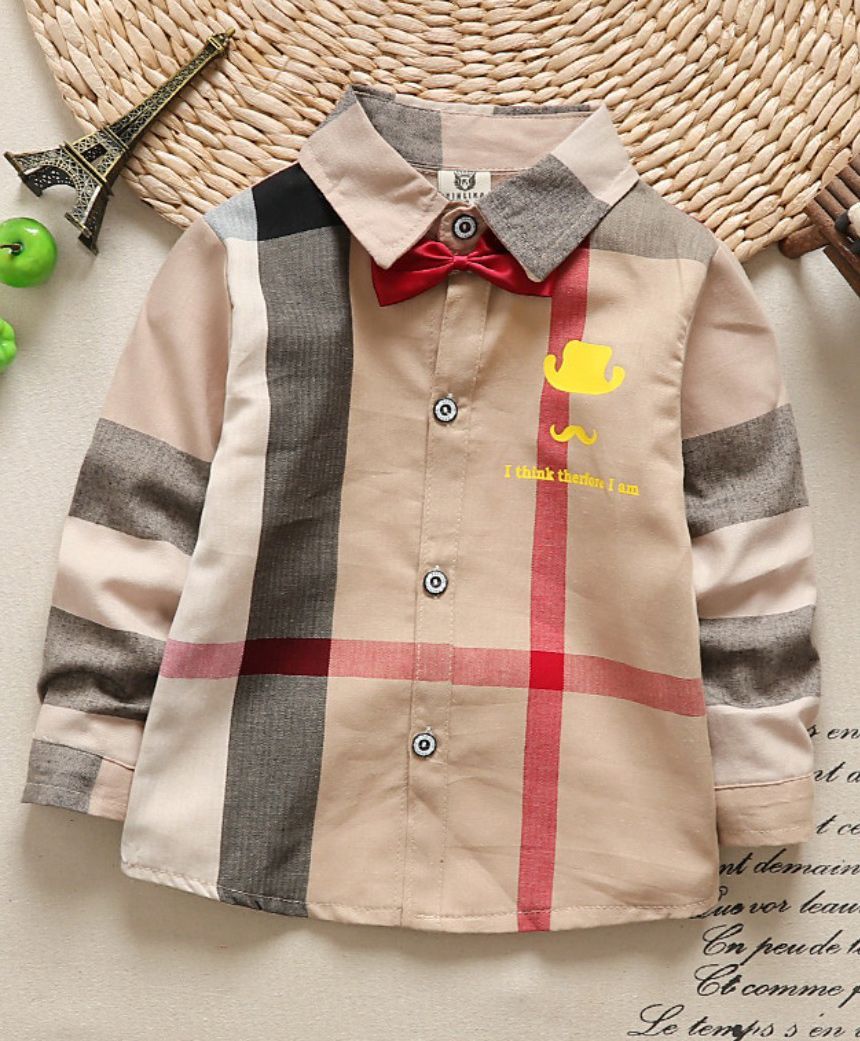 Long Sleeves Bow Applique Shirt