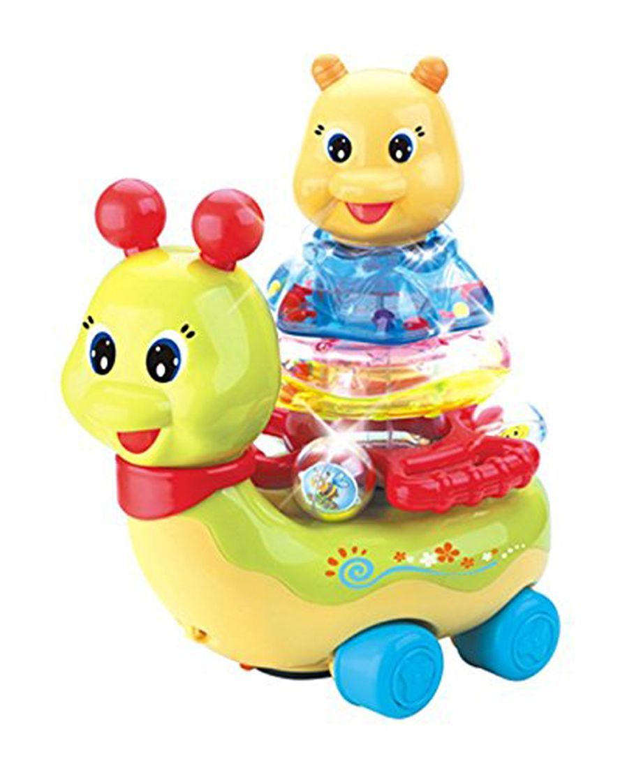 Toyszone Bump N Go Racing Toy Animal With Light & Music- Multicolour