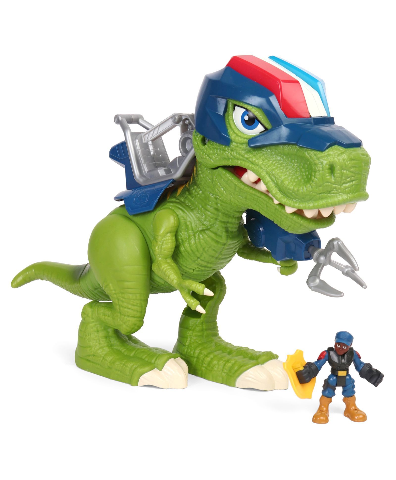 Hasbro Chomp Squad Troopersaurus Figure With Removable Back Gear Green - Height 35 cm