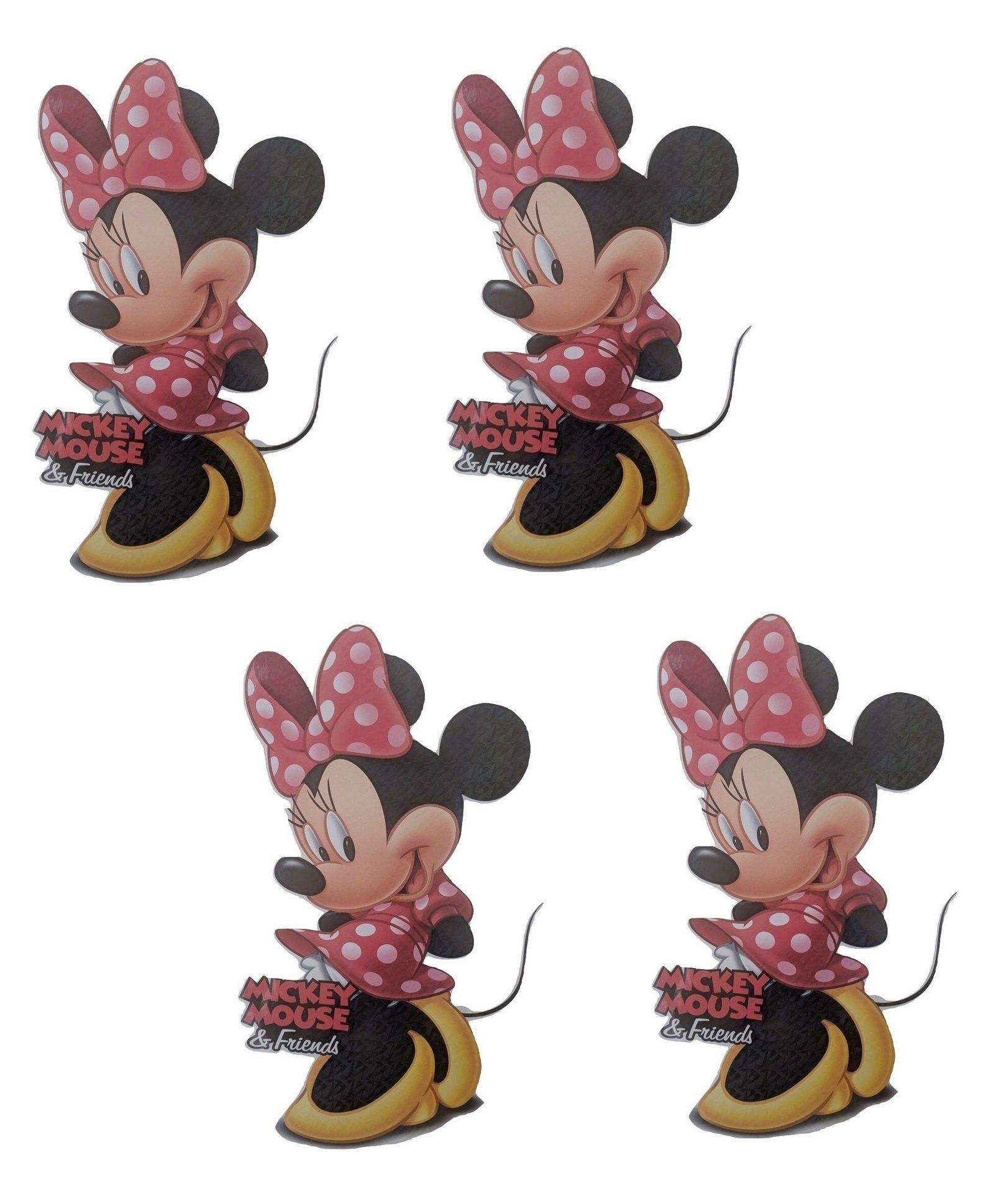 Party Anthem Minnie Mouse Wall Sticker Pack of 4 - Red Yellow