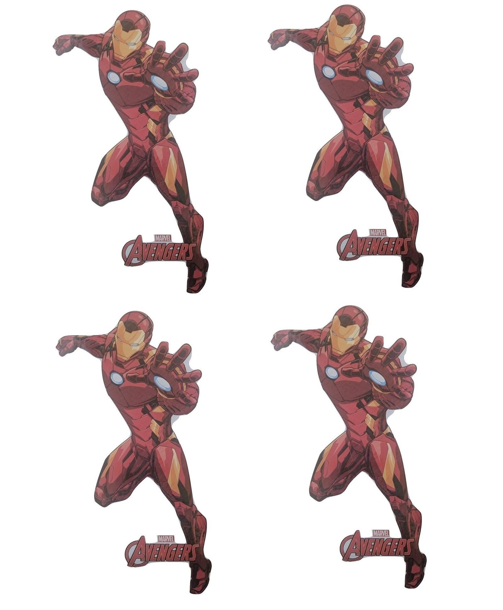 Party Anthem Iron Man Wall Sticker Pack of 4