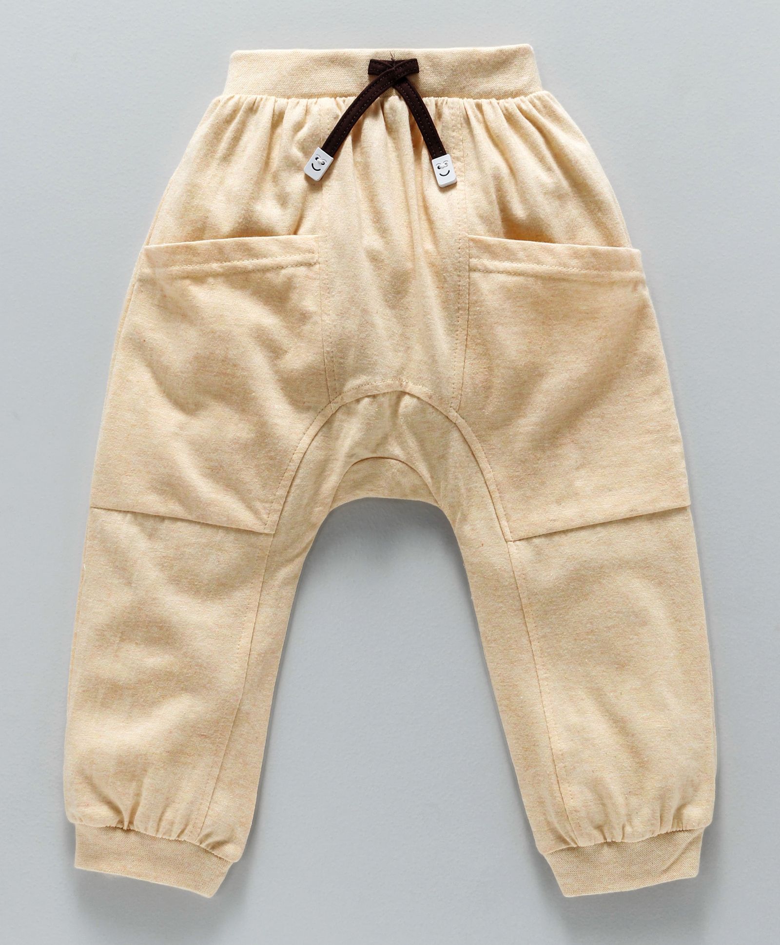 Mini Taurus Full Length Solid Lounge Pant - Beige