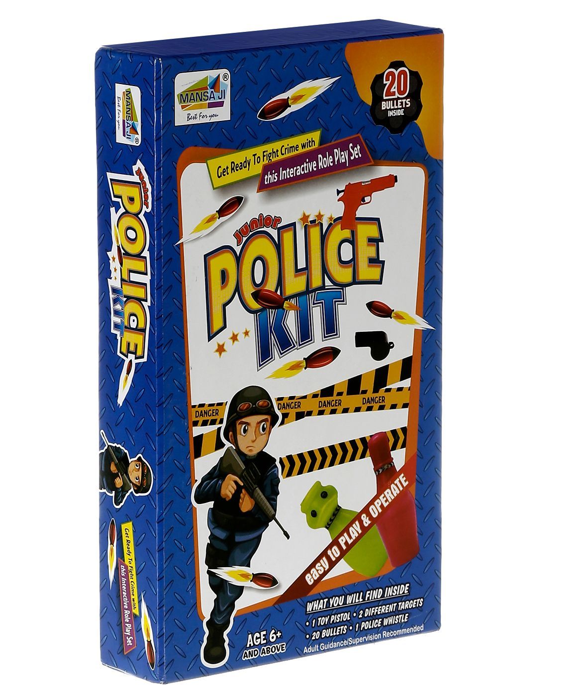 Mansaji Pretend Play Police Kit - Multicolour