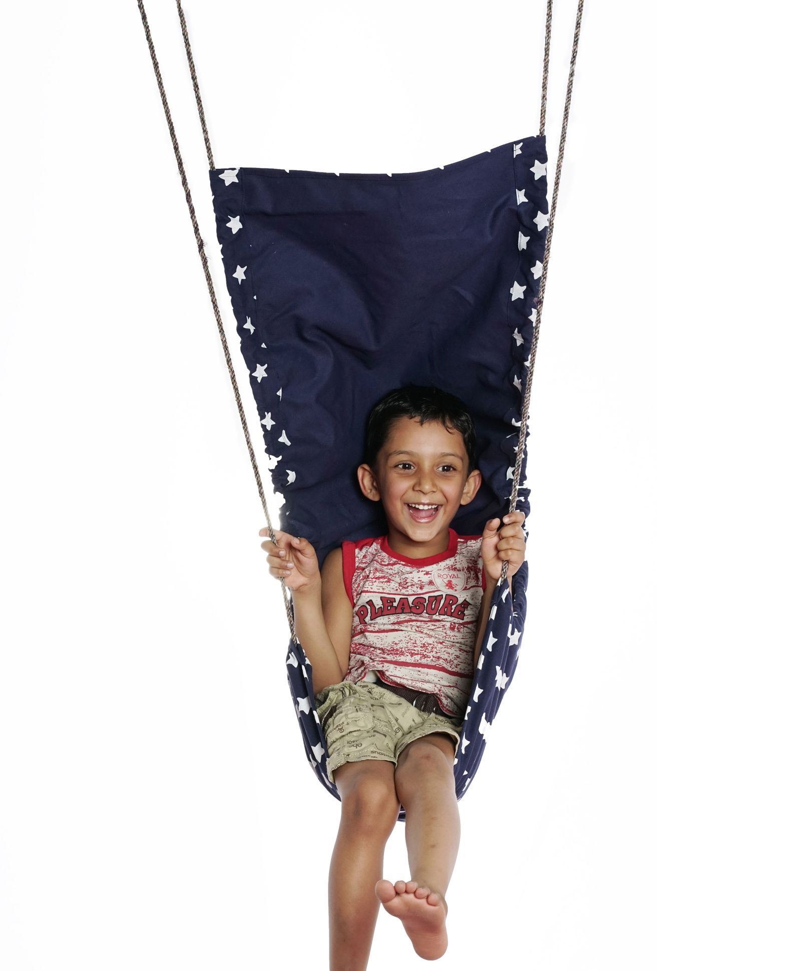 CuddlyCoo Children�s Cotton Canvas Hammock Swing Star Print