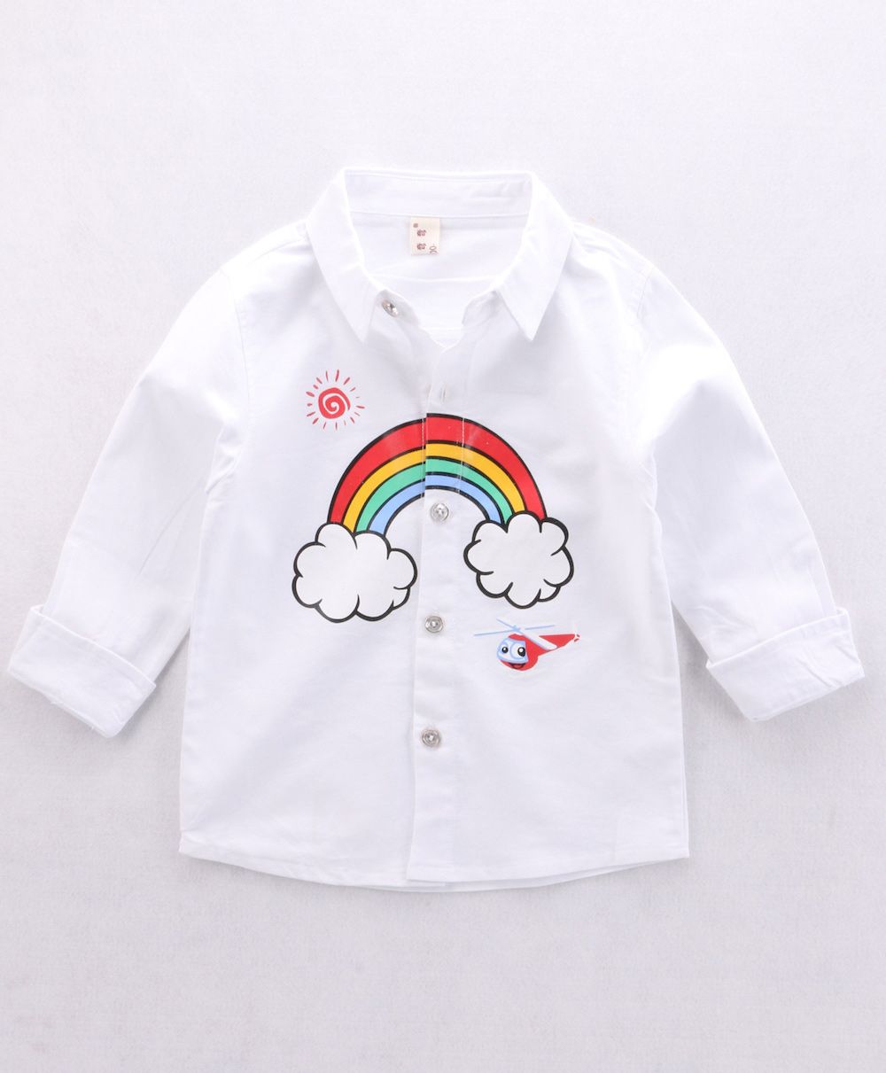 Awabox Rainbow Print Shirt - White