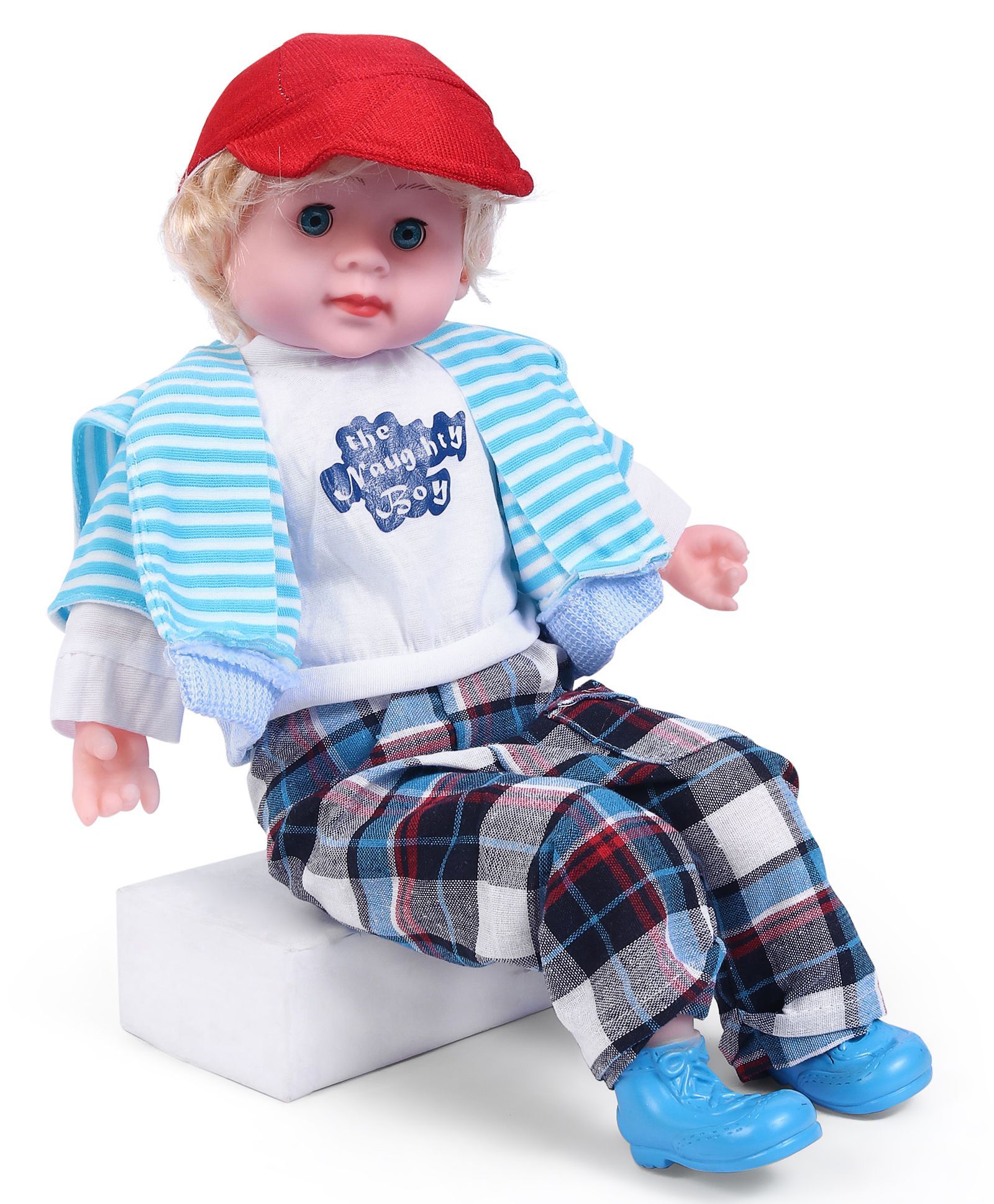 Smiles Creation Battery Operated Musical Doll With Striped Jacket Multicolour - Height 61 cm