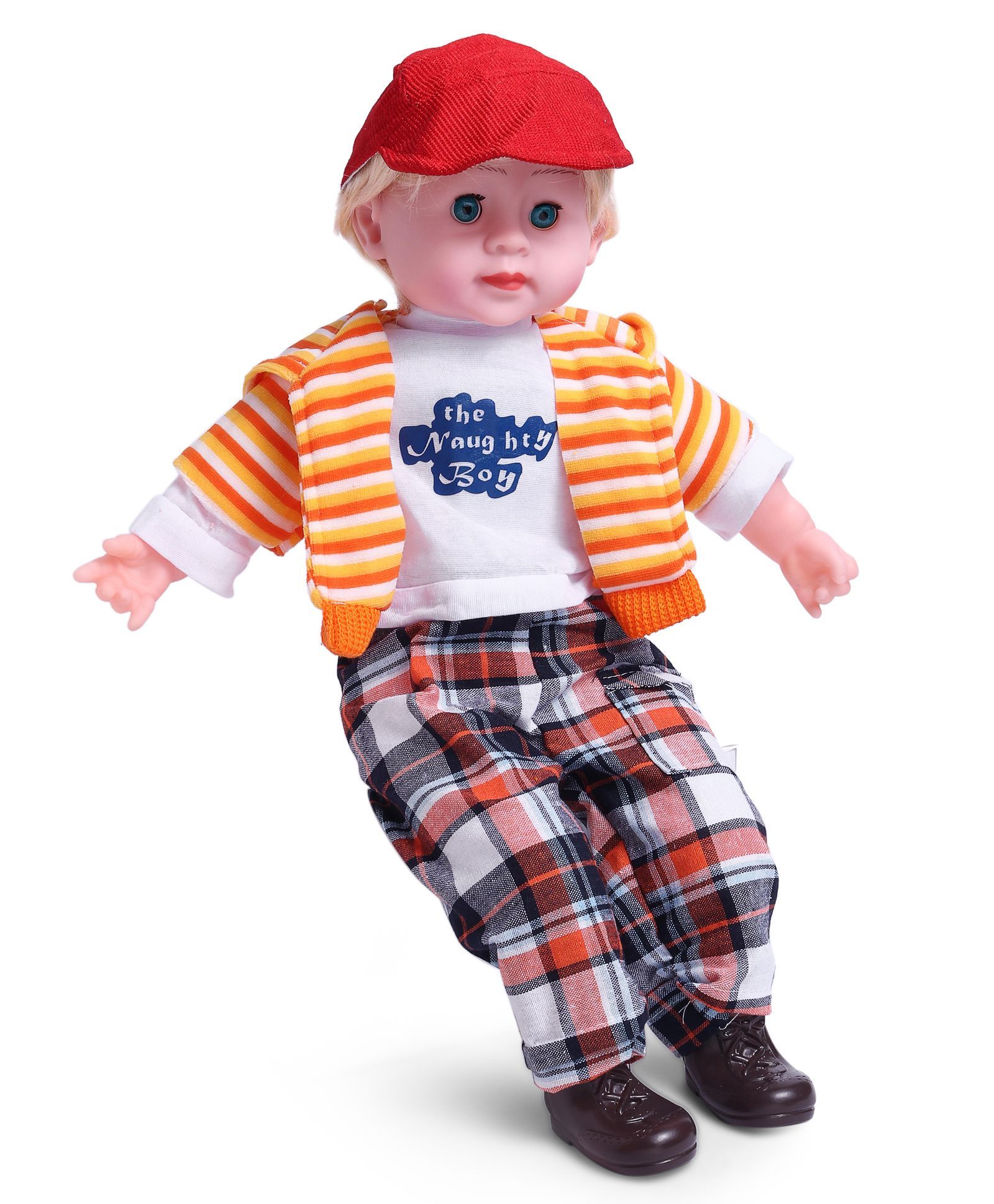 Smiles Creation Battery Operated Musical Doll With Jacket Orange Red - Height 61 cm