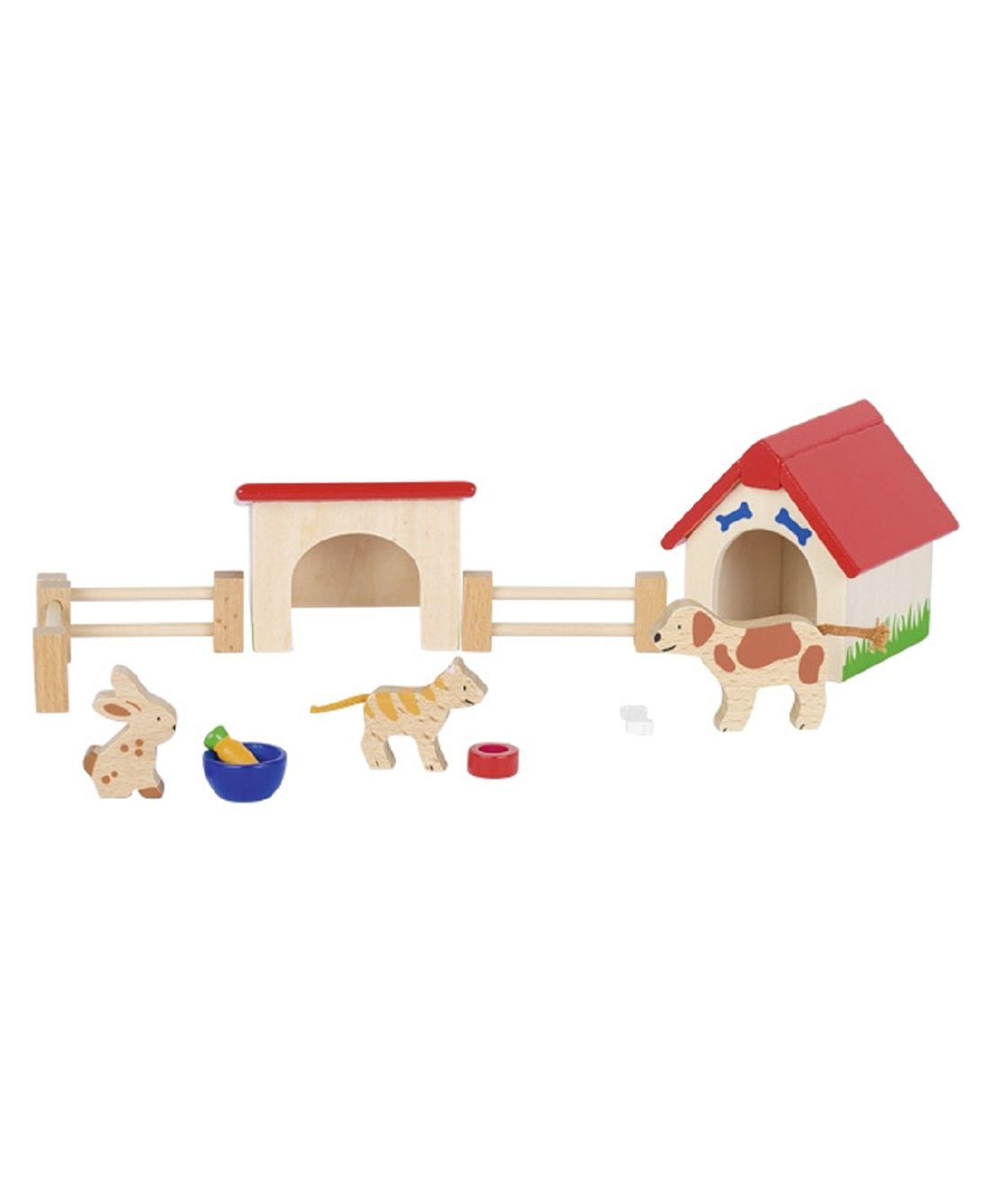 Goki Wooden Pet House Set - Multicolour