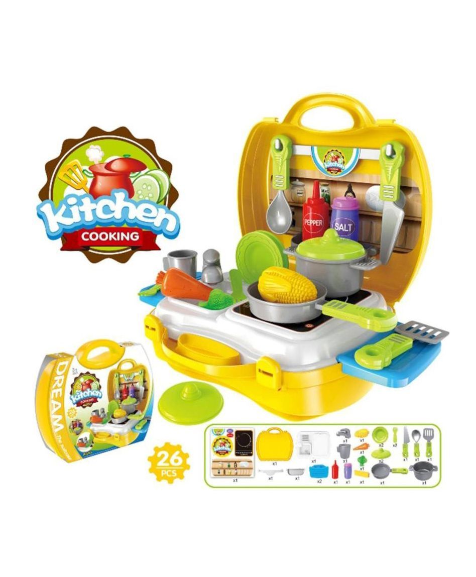 Abhiyantt Kitchen Play Set Multicolour - Pack of 26 Pieces