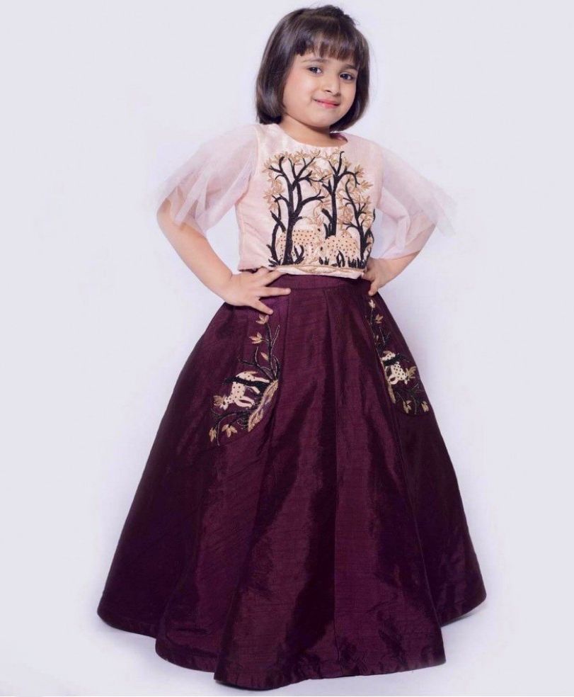 Tutus By Tutu Net Sleeves Hand Work Choli With Lehenga Set